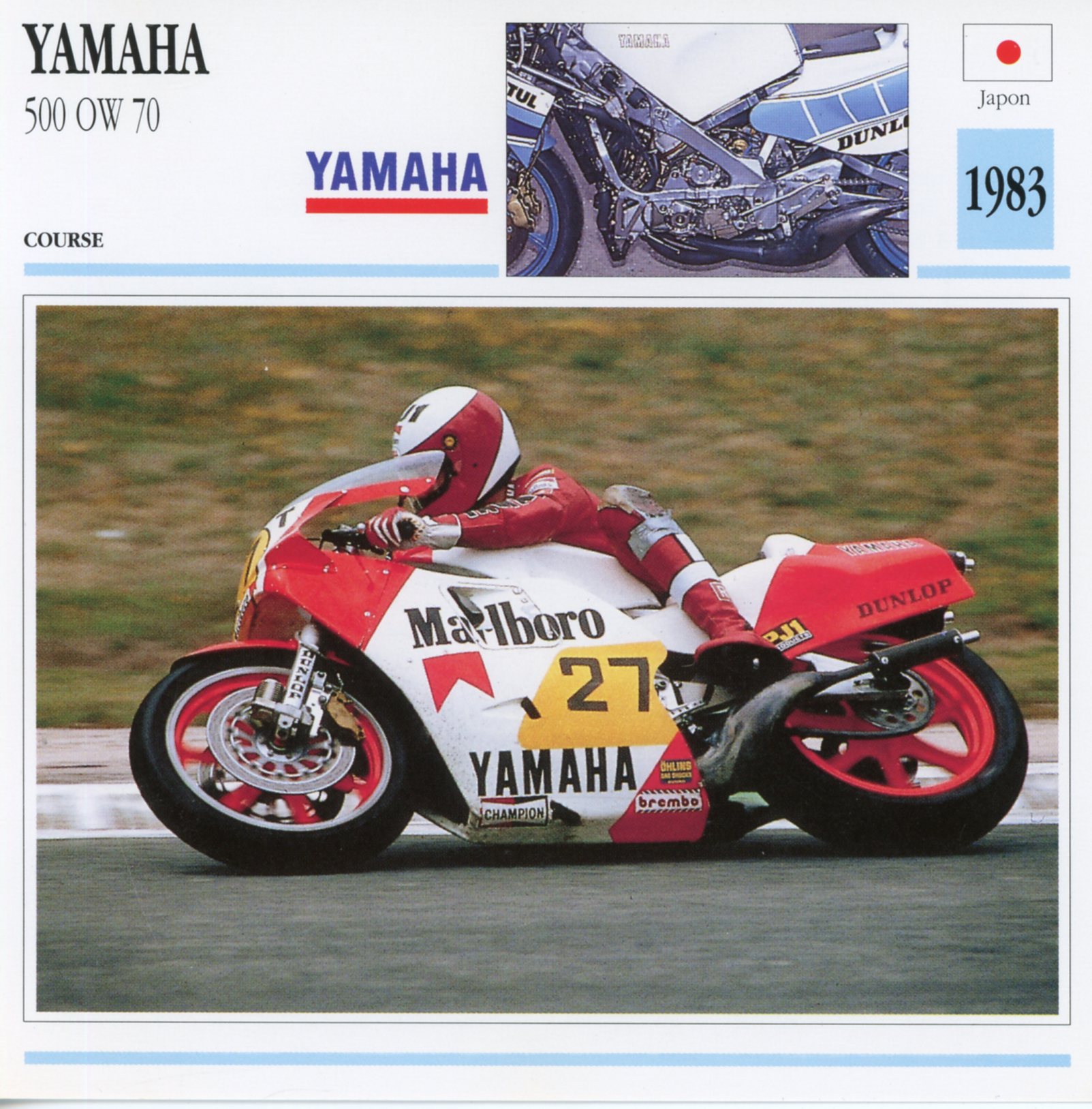 FICHE-MOTO-YAMAHA-500-OW70-500OW70-lemasterbrockers-Fiche-Technique-Moto- Motorcycle-Card