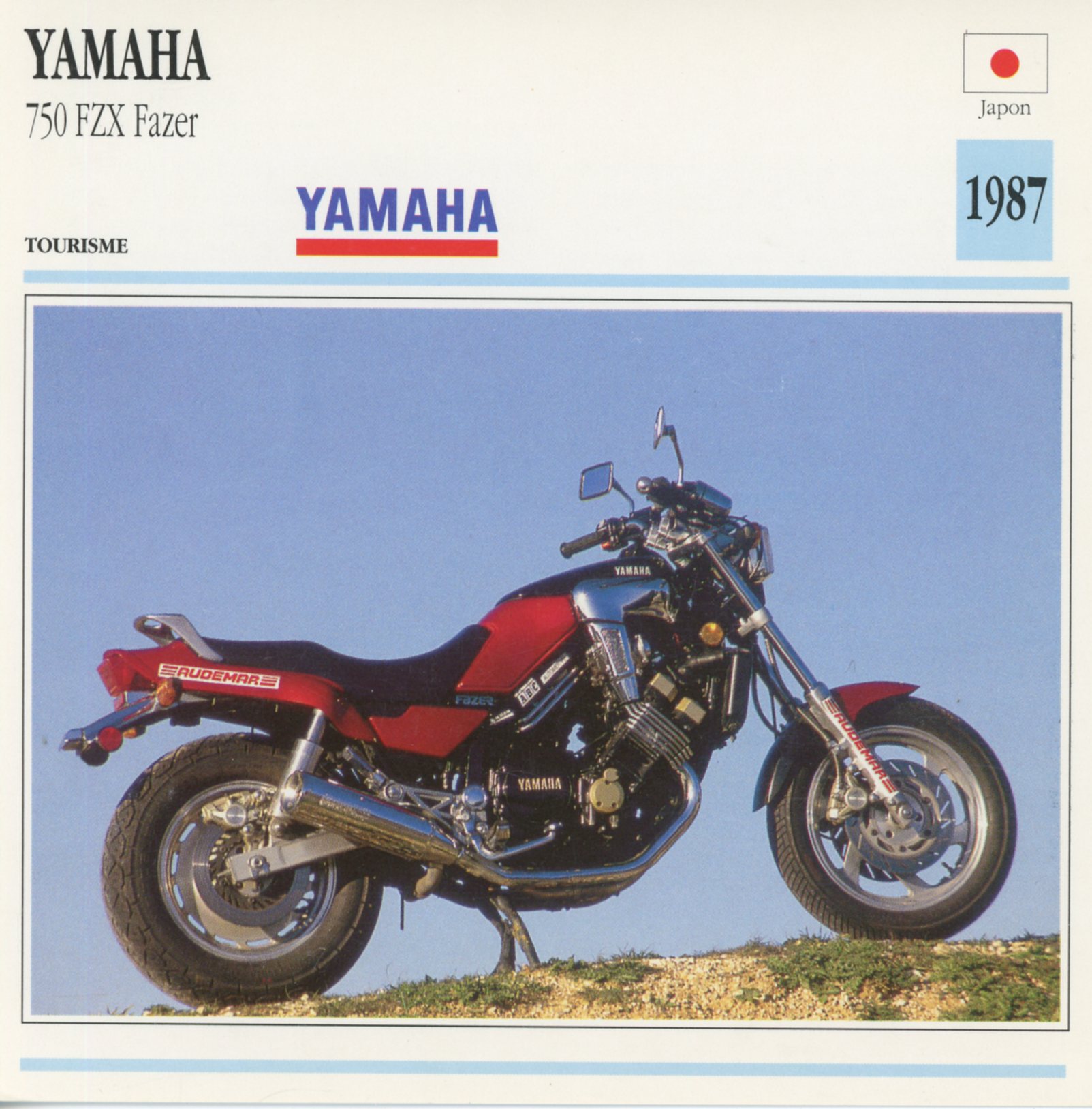 FICHE-MOTO-YAMAHA-FZX-750-FAZER-lemasterbrockers-Carte-Motorcycle-Card