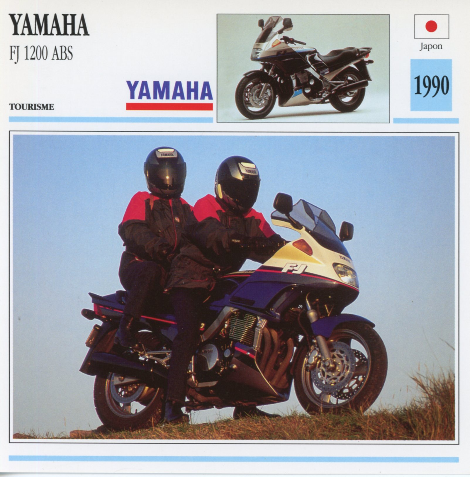 FICHE-MOTO-YAMAHA-FJ-FJ1200-lemasterbrockers-Carte-Motorcycle-Card-ATLAS
