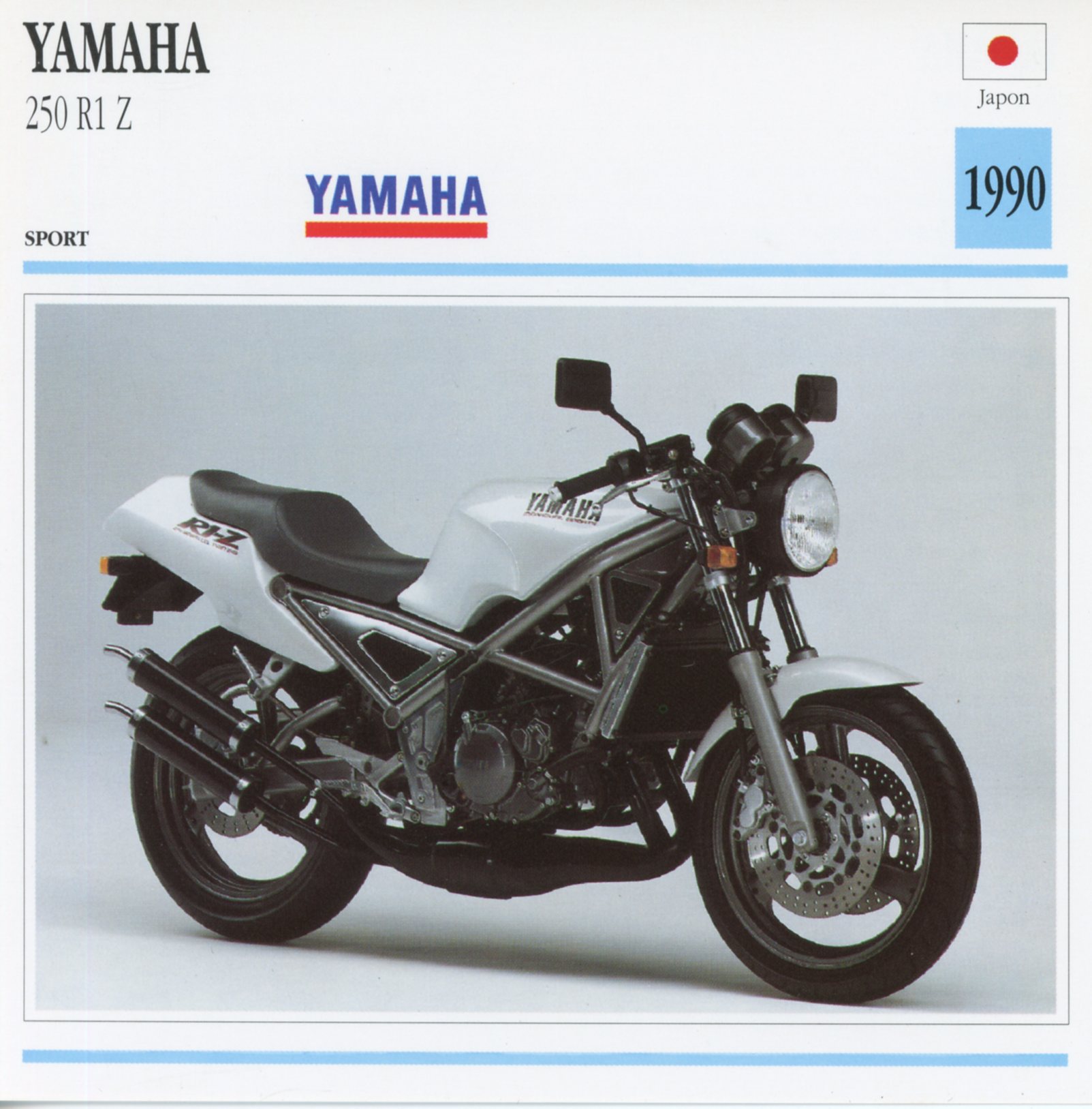 FICHE MOTO YAMAHA 250 R1 Z 1990