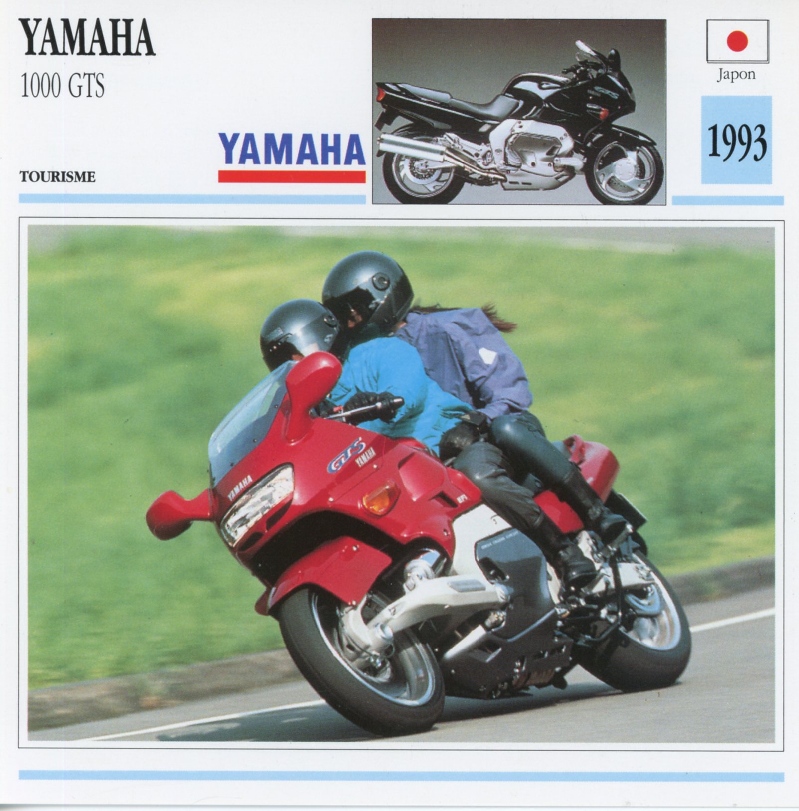 FICHE MOTO YAMAHA 1000 GTS 1993