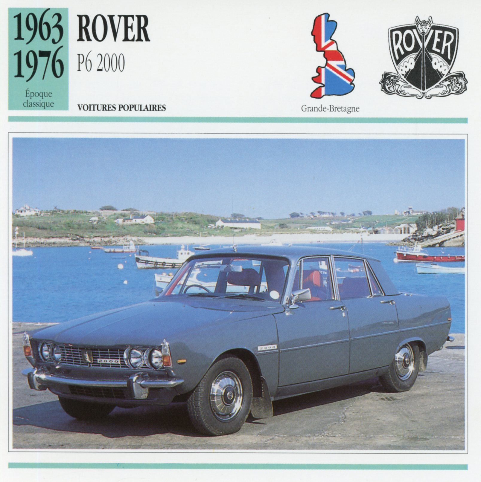 FICHE ROVER P6 2000 1963 1976