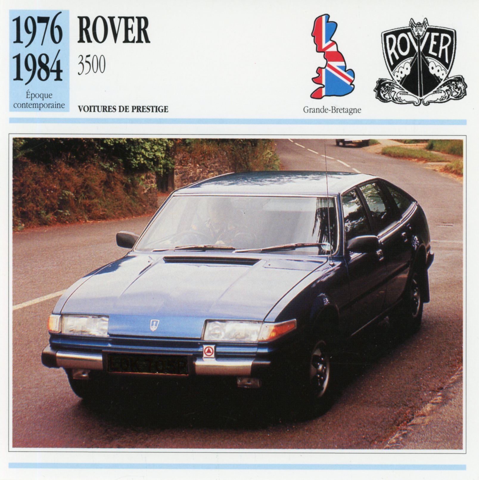 FICHE-AUTO-ROVER-3500-V8-1976-lemasterbrockers-Carte-CARS-Card-ATLAS