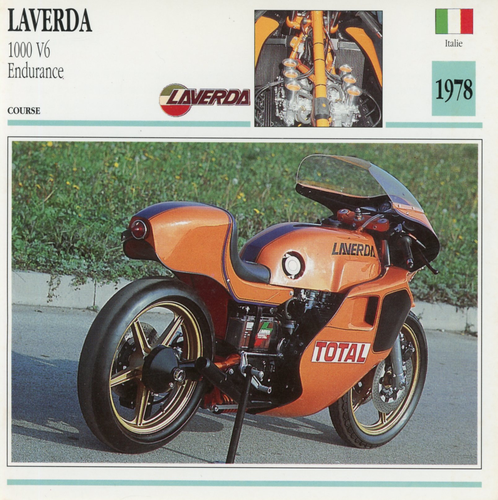 LAVERDA 1200 ENDURANCE 1978 - FICHE MOTO ATLAS COLLECTION
