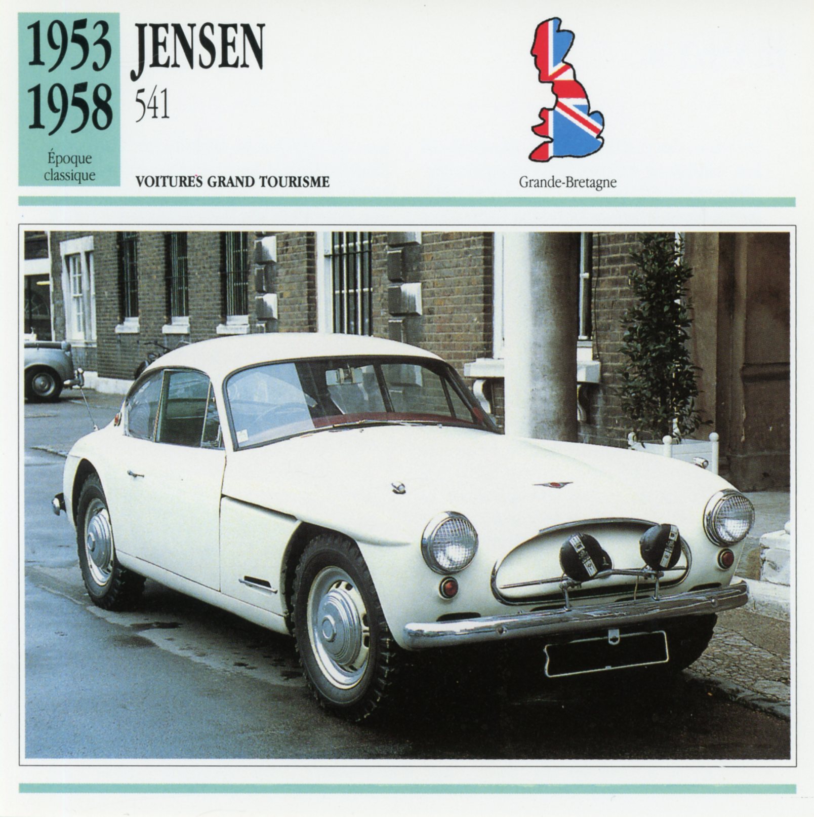 JENSEN-541-FICHE-AUTO-LEMASTERBROCKERS-CARD-ATLAS