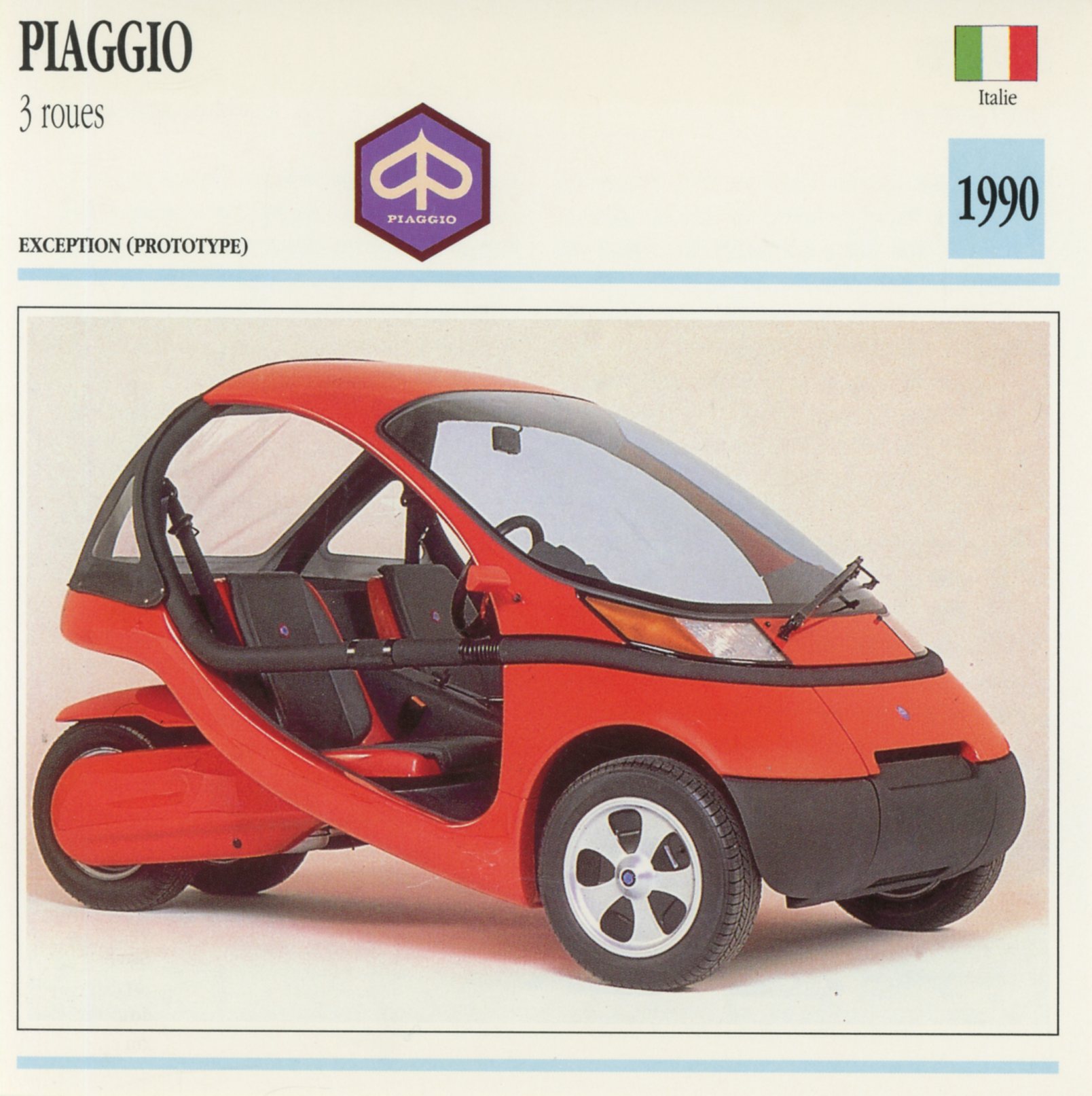 PIAGGIO-3-ROUES-FICHE-SCOOTER-BIPLACE-LEMASTERBROCKERS-CARD-ATLAS