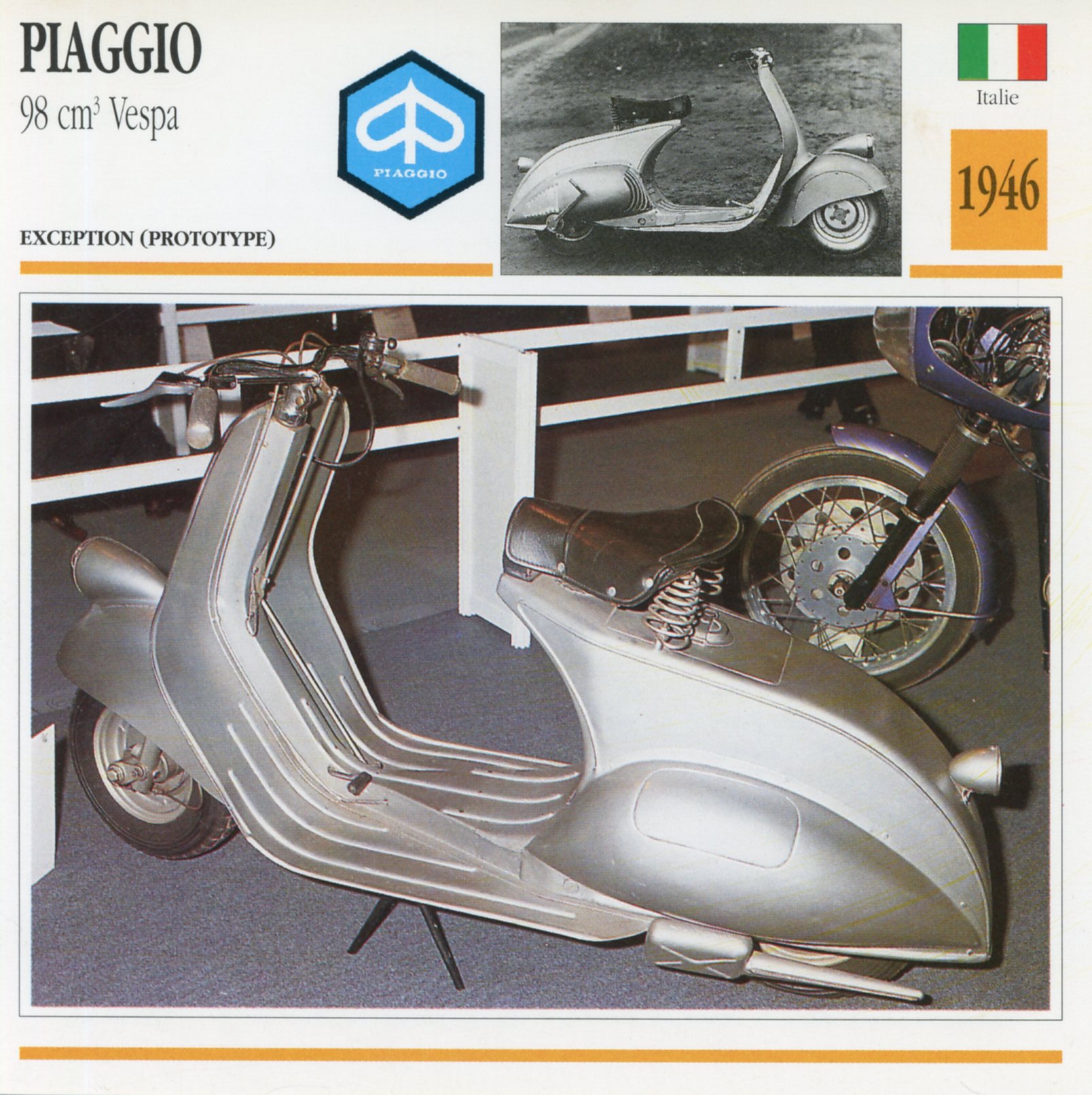 PIAGGIO-VESPA-1946-LEMASTERBROCKERS-FICHE-SCOOTER-CARD-ATLAS