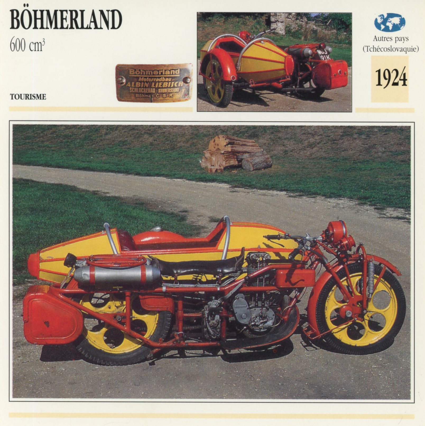 BÖHMERLAND 600 CM3 - FICHE MOTO SIDE-CARS