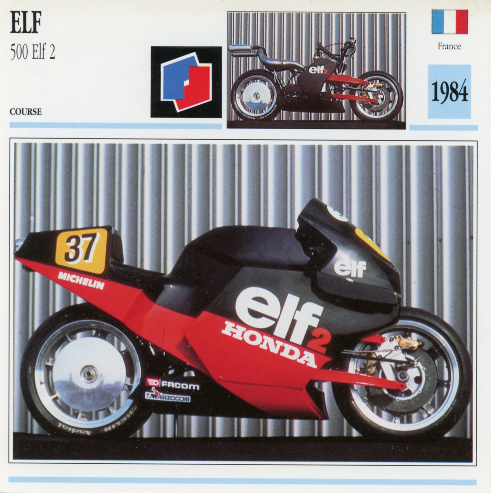 ELF-500-1984-LEMASTERBROCKERS-FICHE-MOTO-CARD-ATLAS