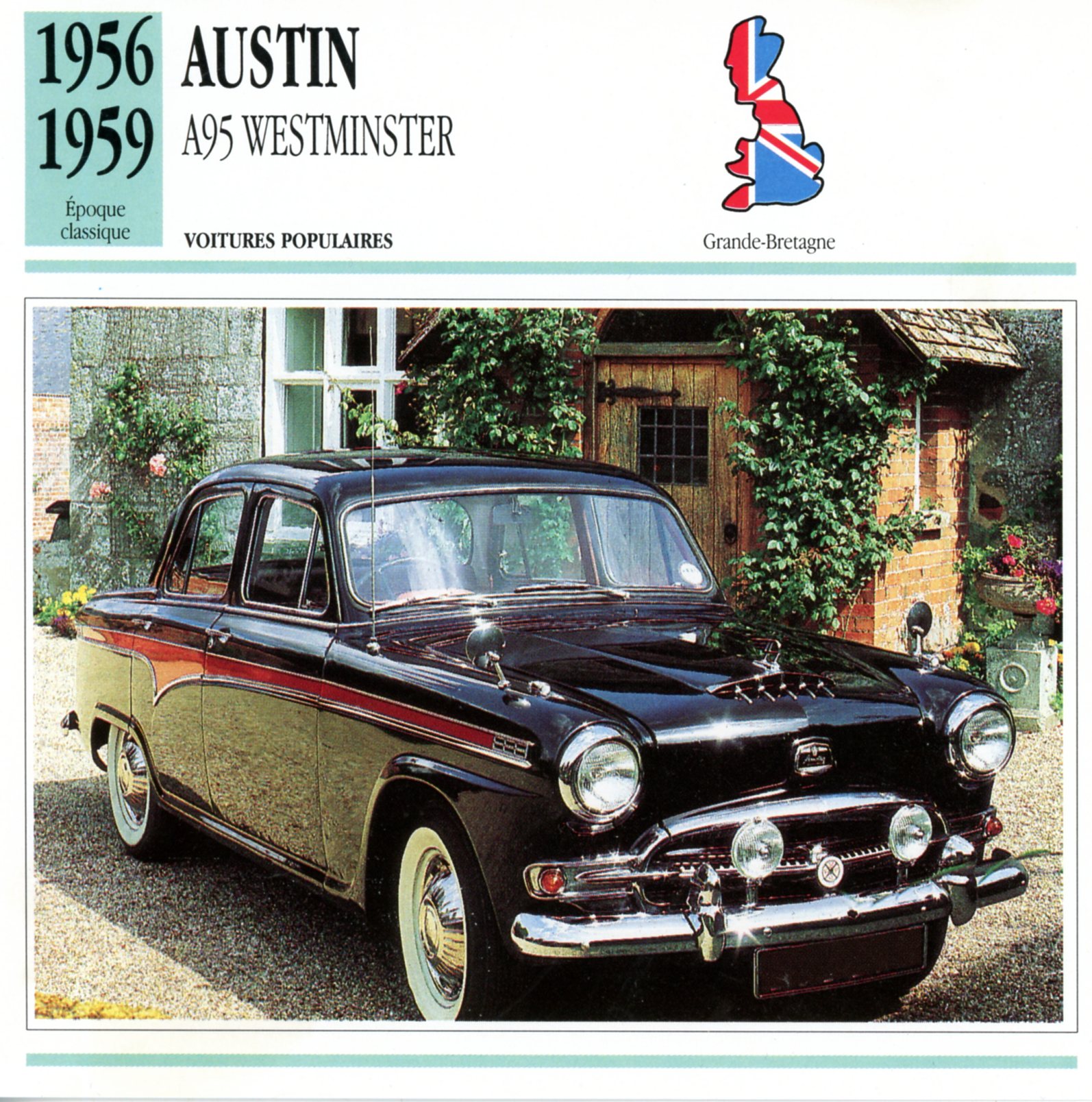 AUSTIN-A95-WESTMINSTER-FICHE-AUTO-lemasterbrockers-CARS-CARD-ATLAS