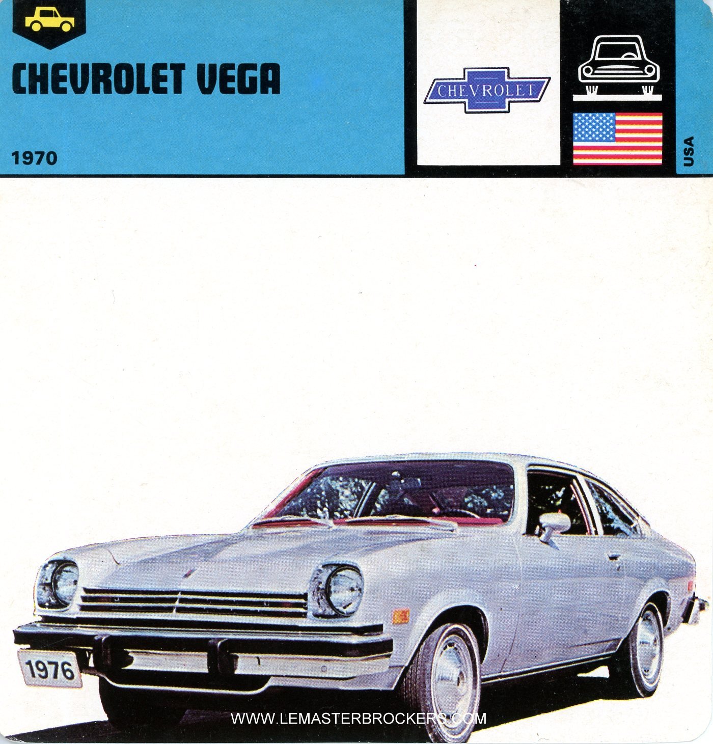 FICHE AUTO CHEVROLET VEGA - 1970