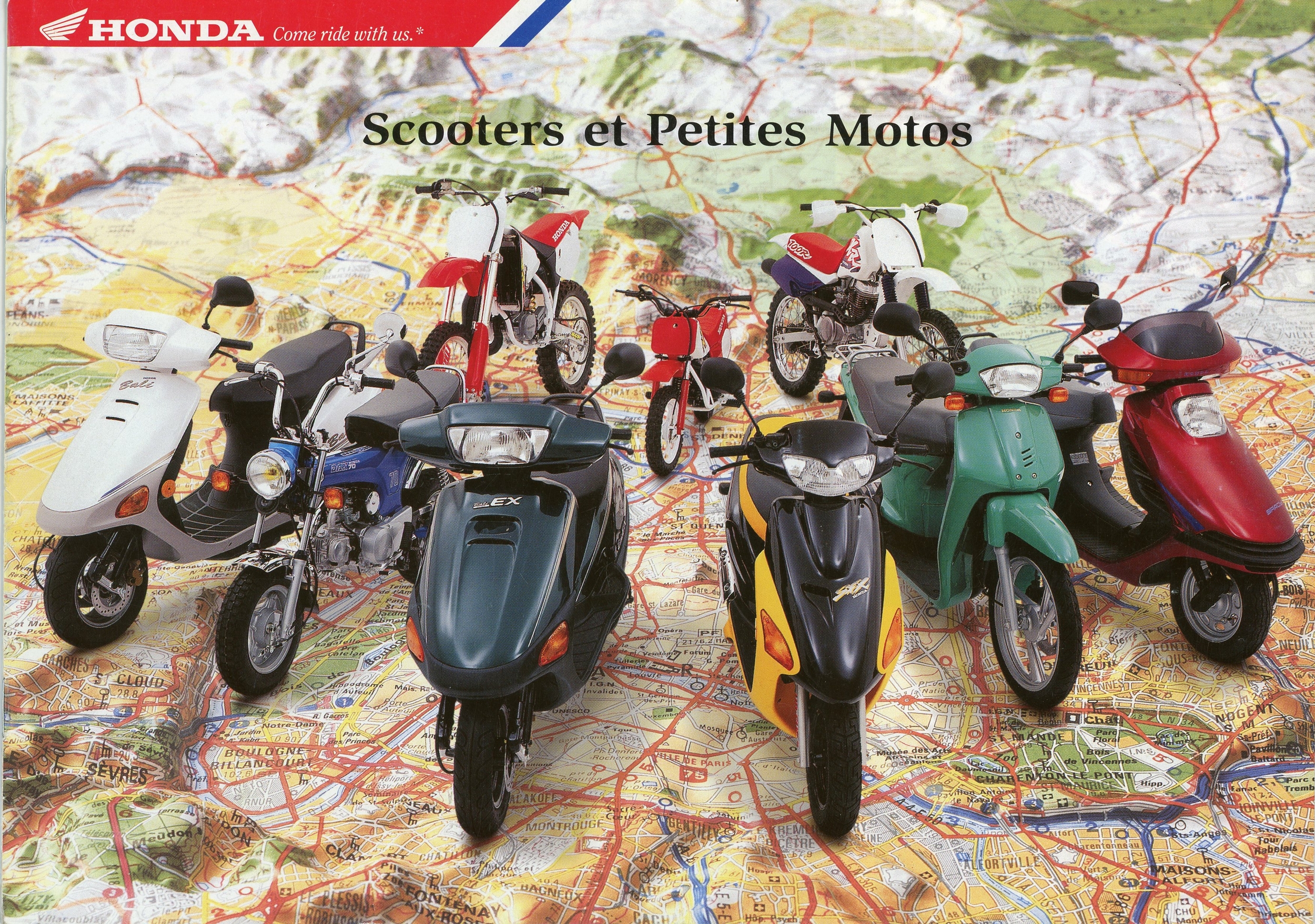 brochure-moto-honda-dax-scooter-spacy-sfx-sj-sh-LEMASTERBROCKERS-OCCASION