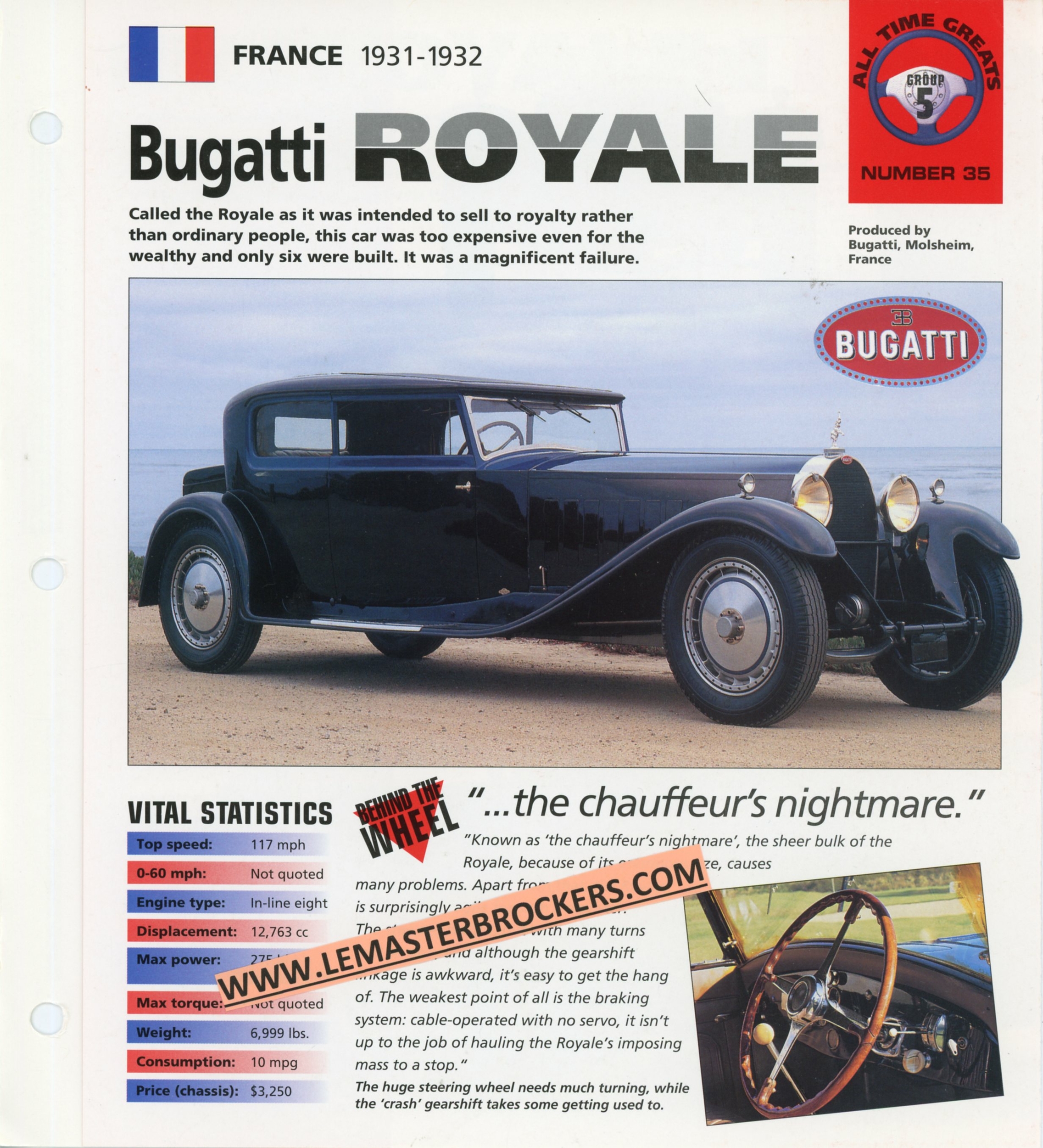 BUGATTI-ROYALE-FICHE-TECHNIQUE-AUTO-LEMASTERBROCKERS