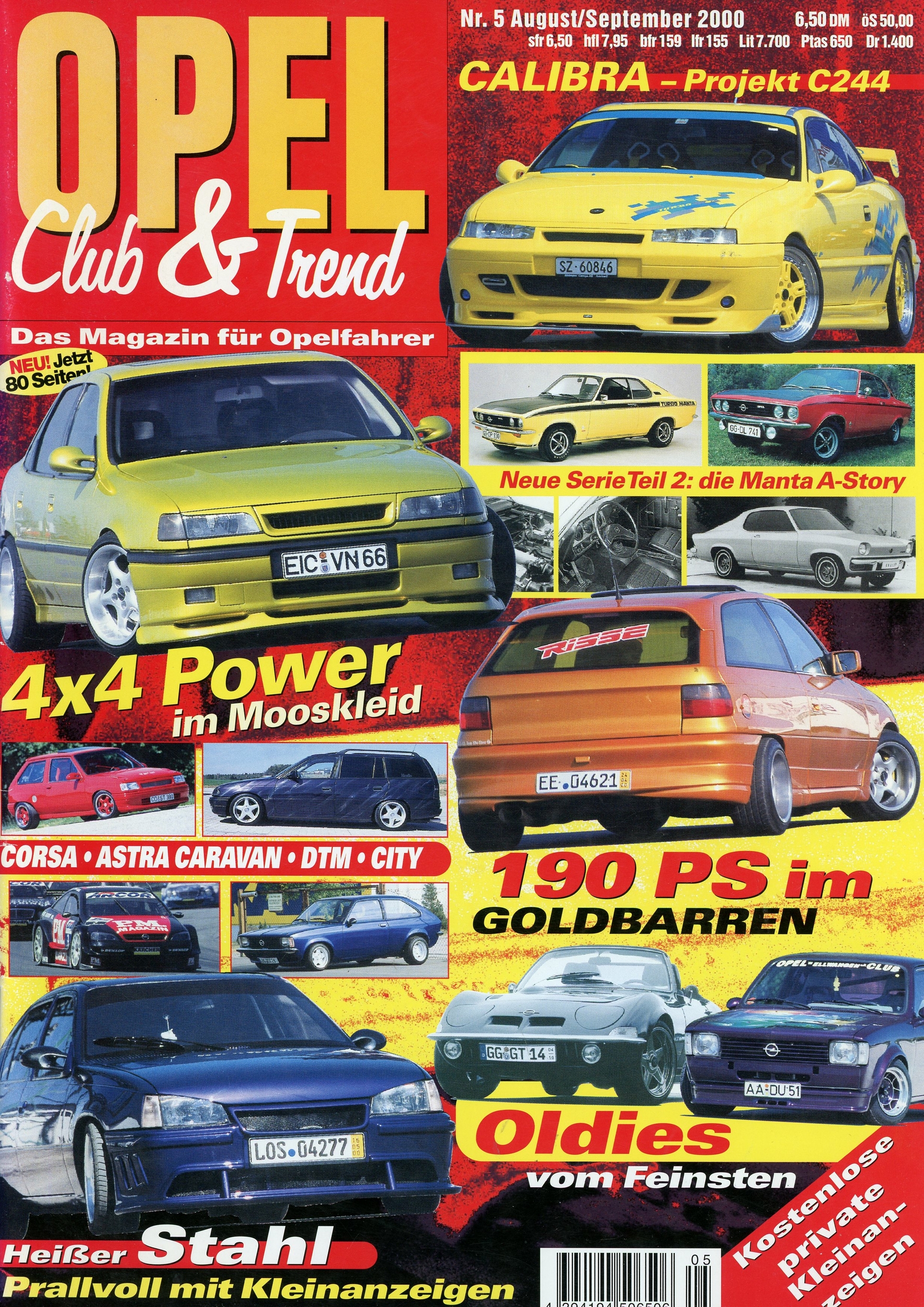 REVUE-MAGAZINE-OPEL-CLUB-TREND-LEMASTERBROCKERS-OPEL-MANTA-CORSA-ASTRA-GT-CABRIOLET