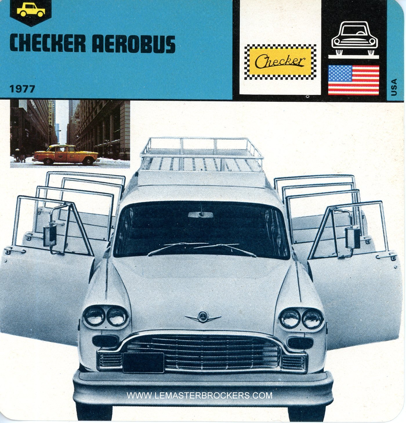 FICHE AUTO CHECKER AEROBUS - 1977