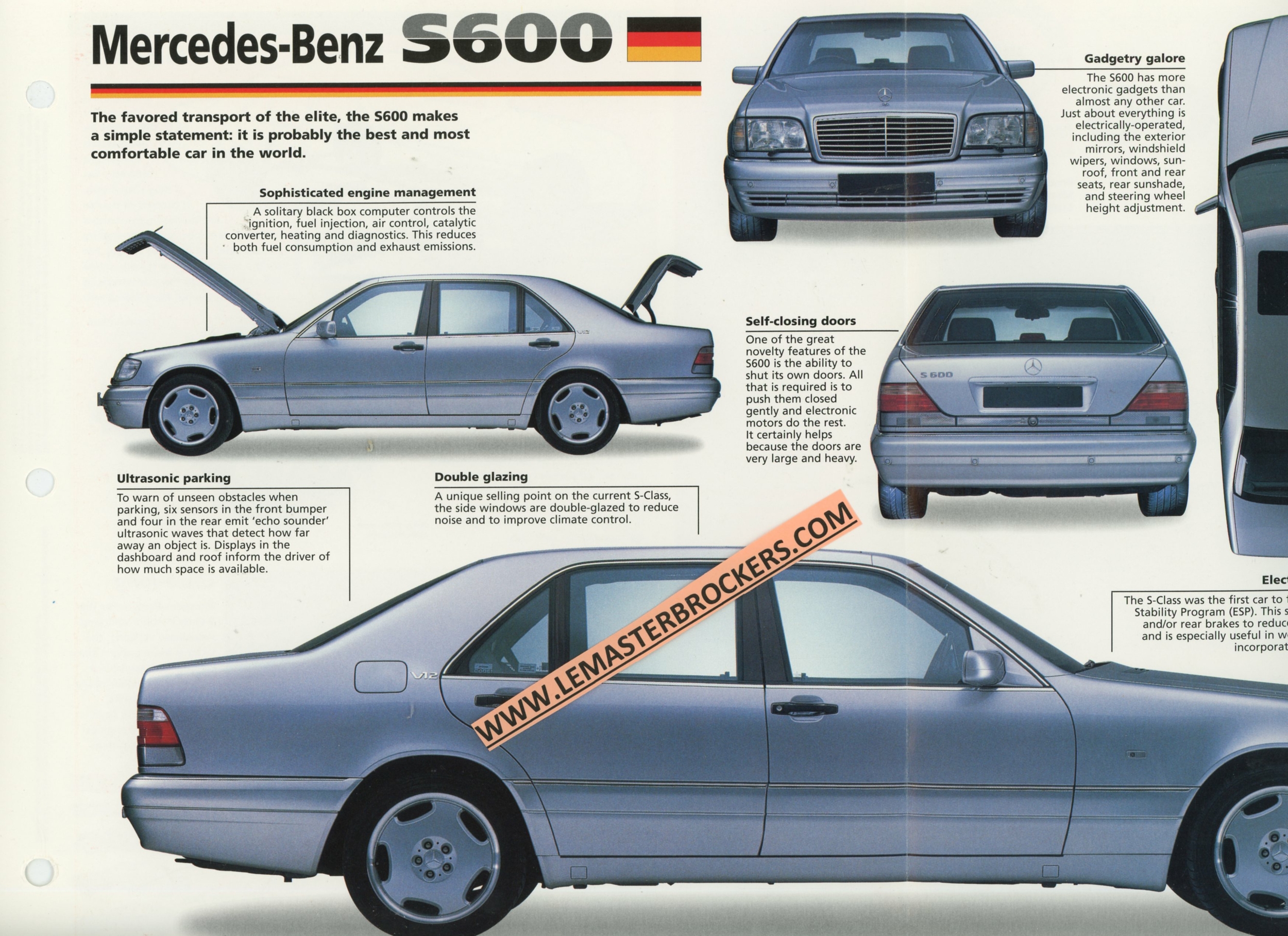 BROCHURE-AUTO-FICHE-MERCEDES-S-S600-LEMASTERBROCKERS