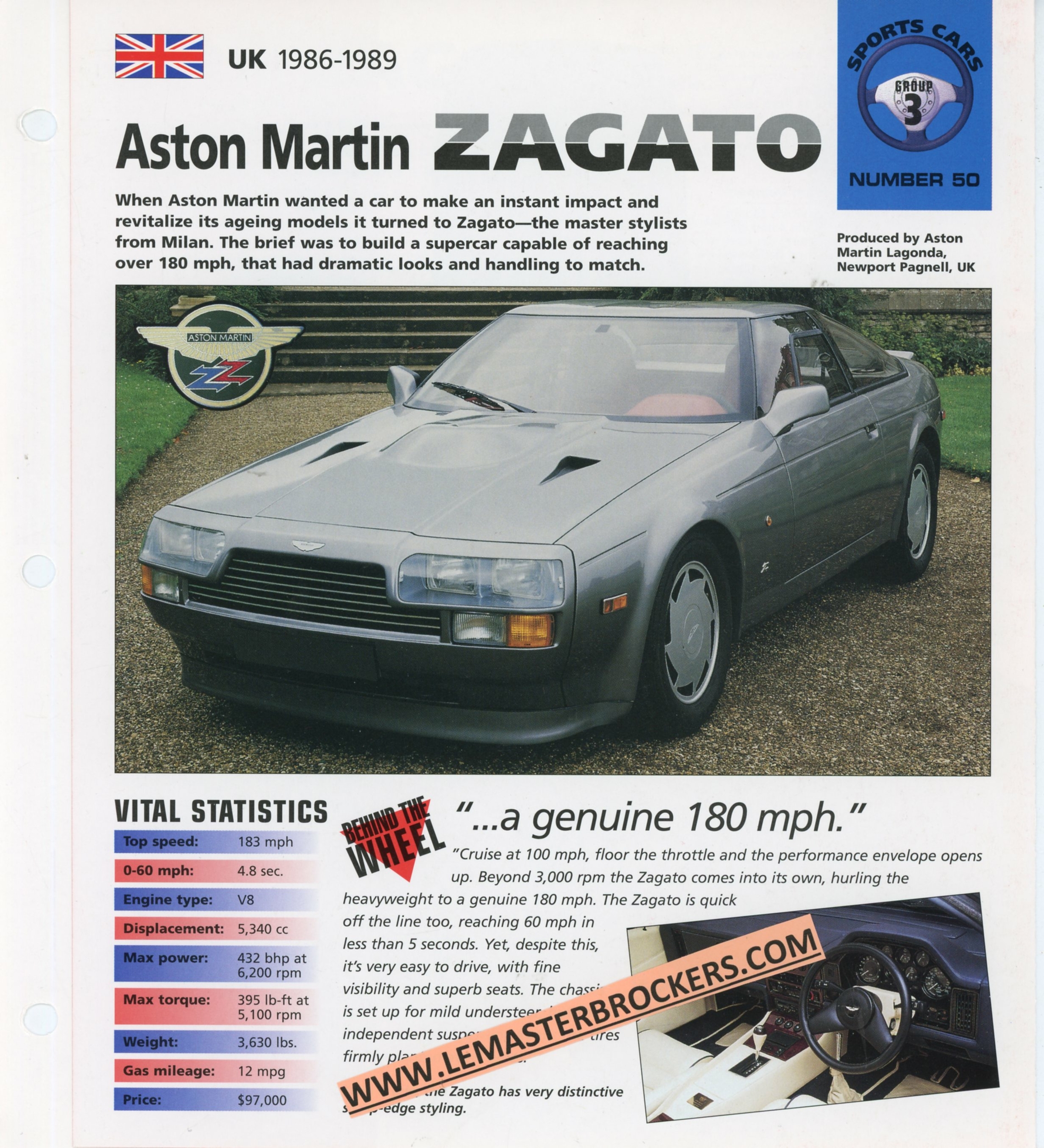 BROCHURE-ASTON-MARTIN-ZAGATO-FICHE-AUTO-LEMASTERBROCKERS