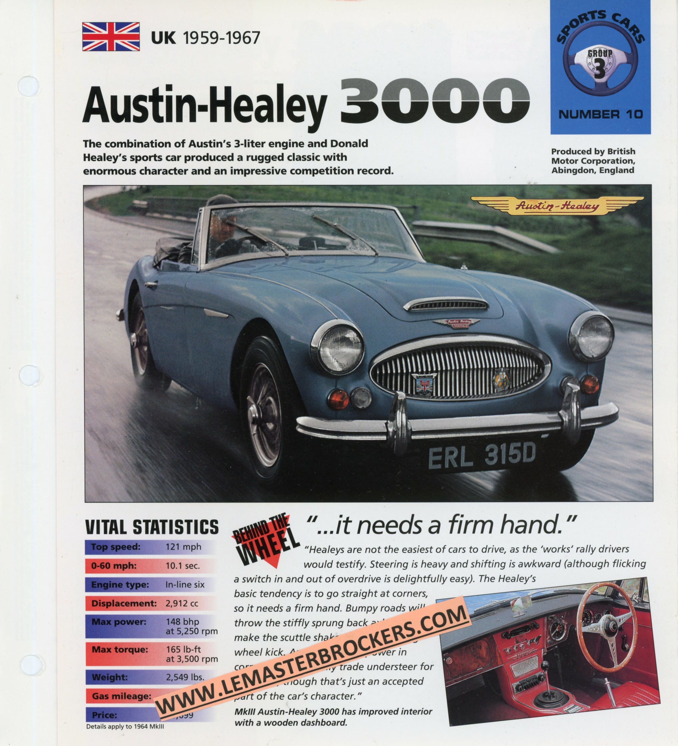 BROCHURE-AUSTIN-HEALEY-3000-FICHE-AUTO-LEMASTERBROCKERS