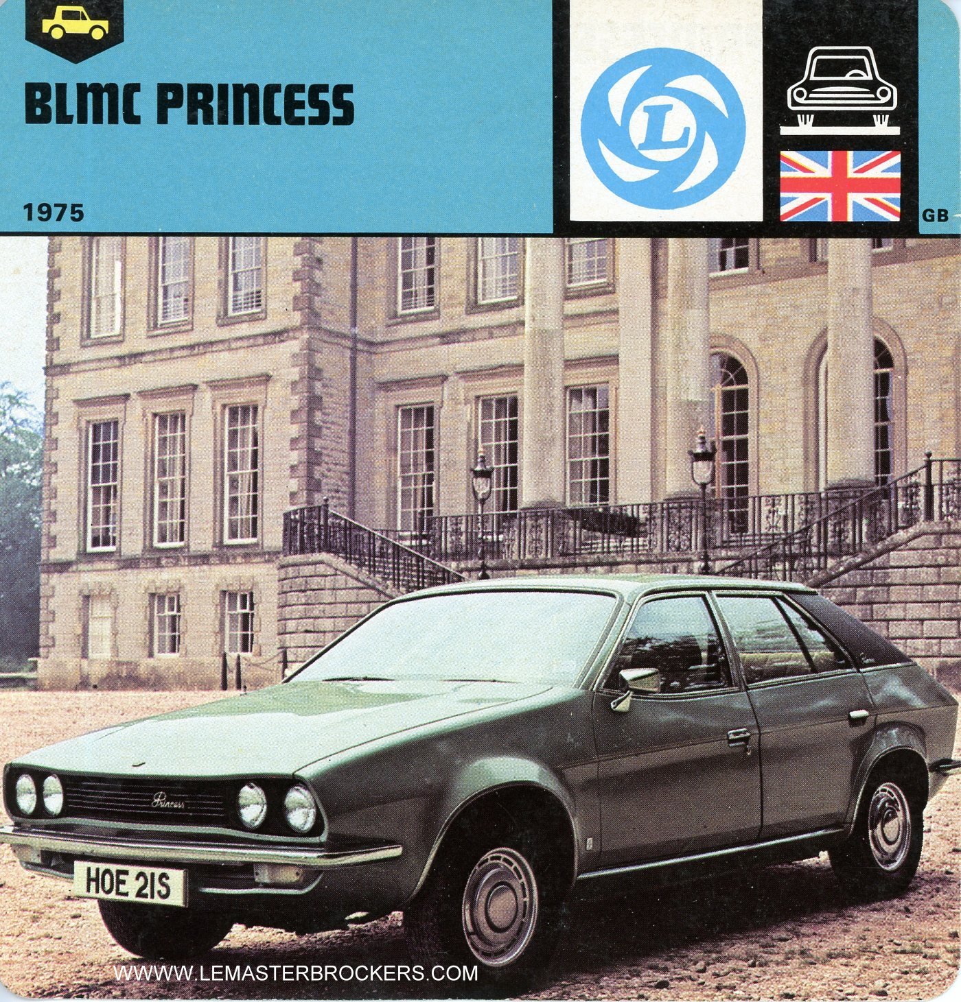 FICHE AUTO BLMC PRINCESS CARS-CARD LEMASTERBROCKERS