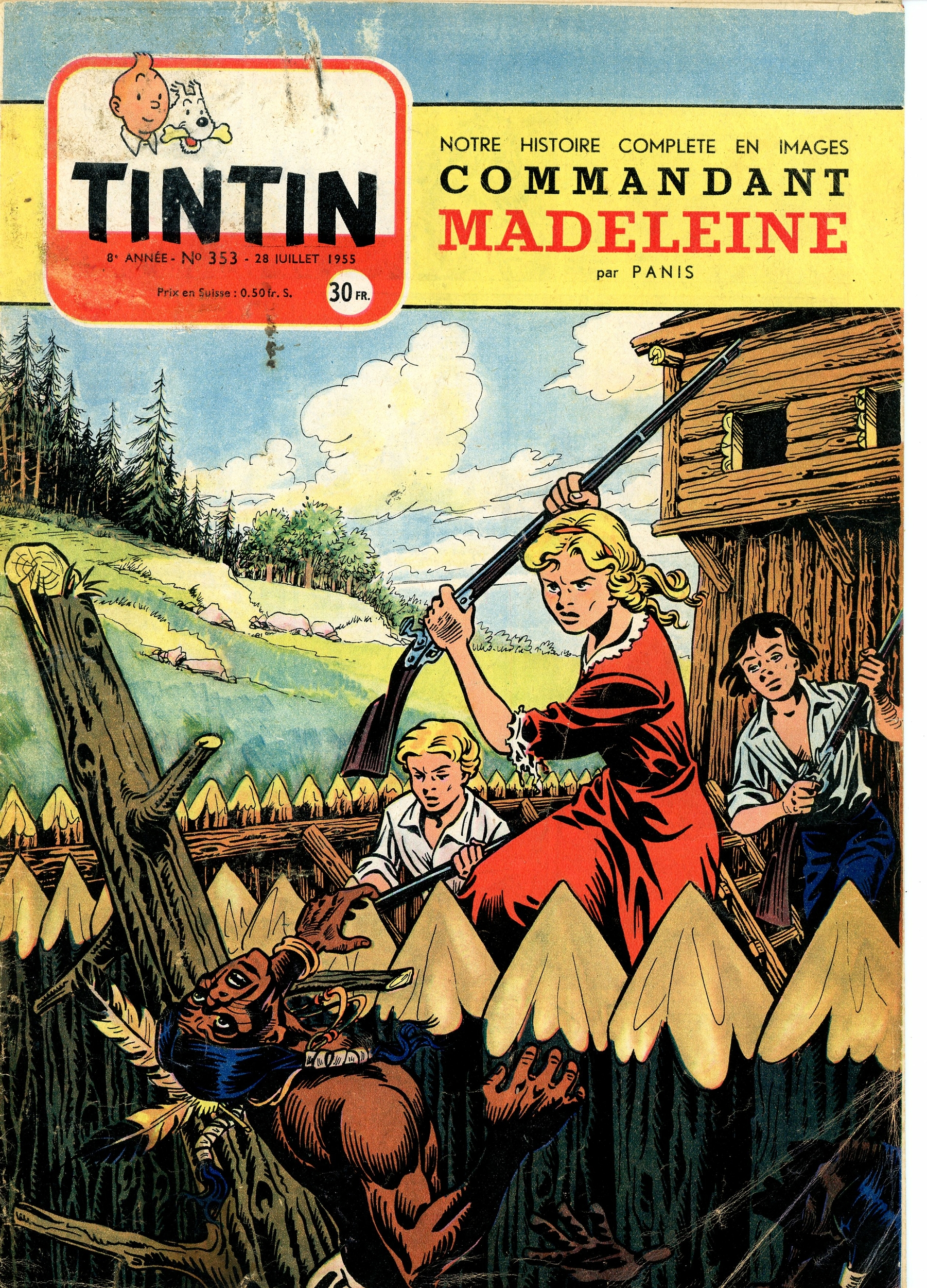 JOURNAL TINTIN N° 354 - 1955 - L\'AFFAIRE TOURNESOL PAR HERGE