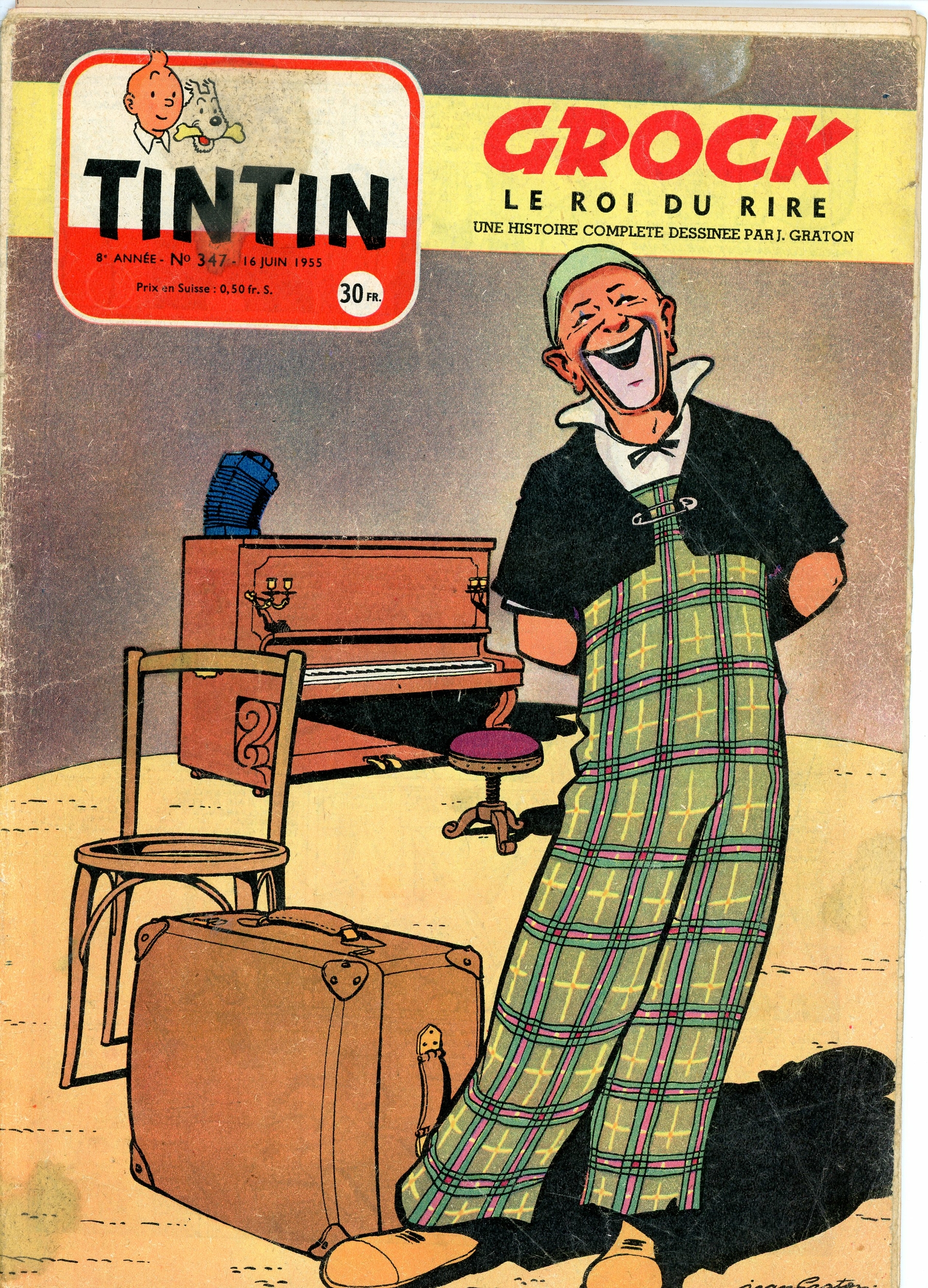 JOURNAL DE TINTIN N°347 - 16 JUIN 1955 - L'AFFAIRE TOURNESOL PAR HERGE
