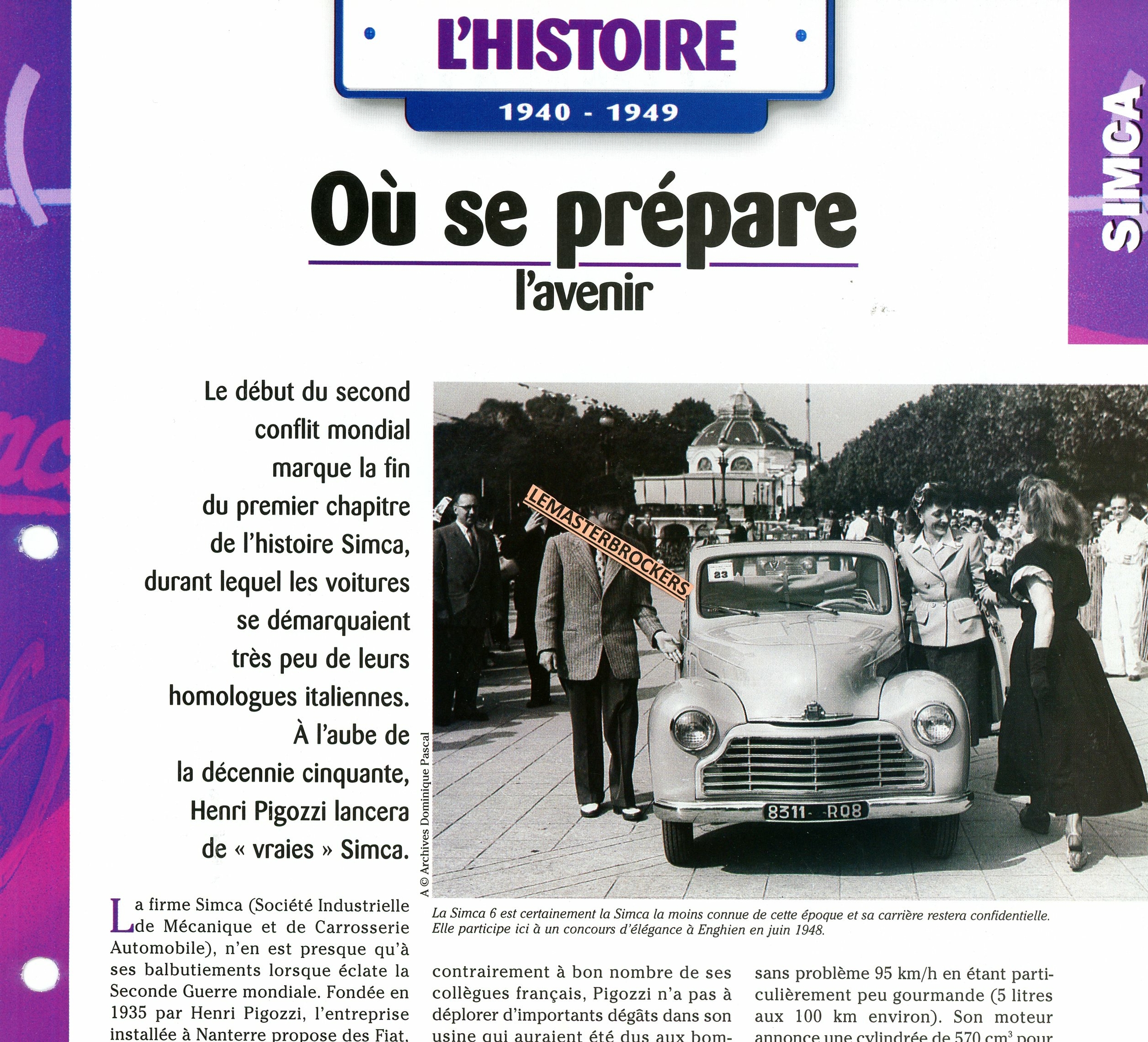 FICHE-AUTO-SIMCA-FICHE-HISTOIRE 1940-1949-LEMASTERBROCKERS