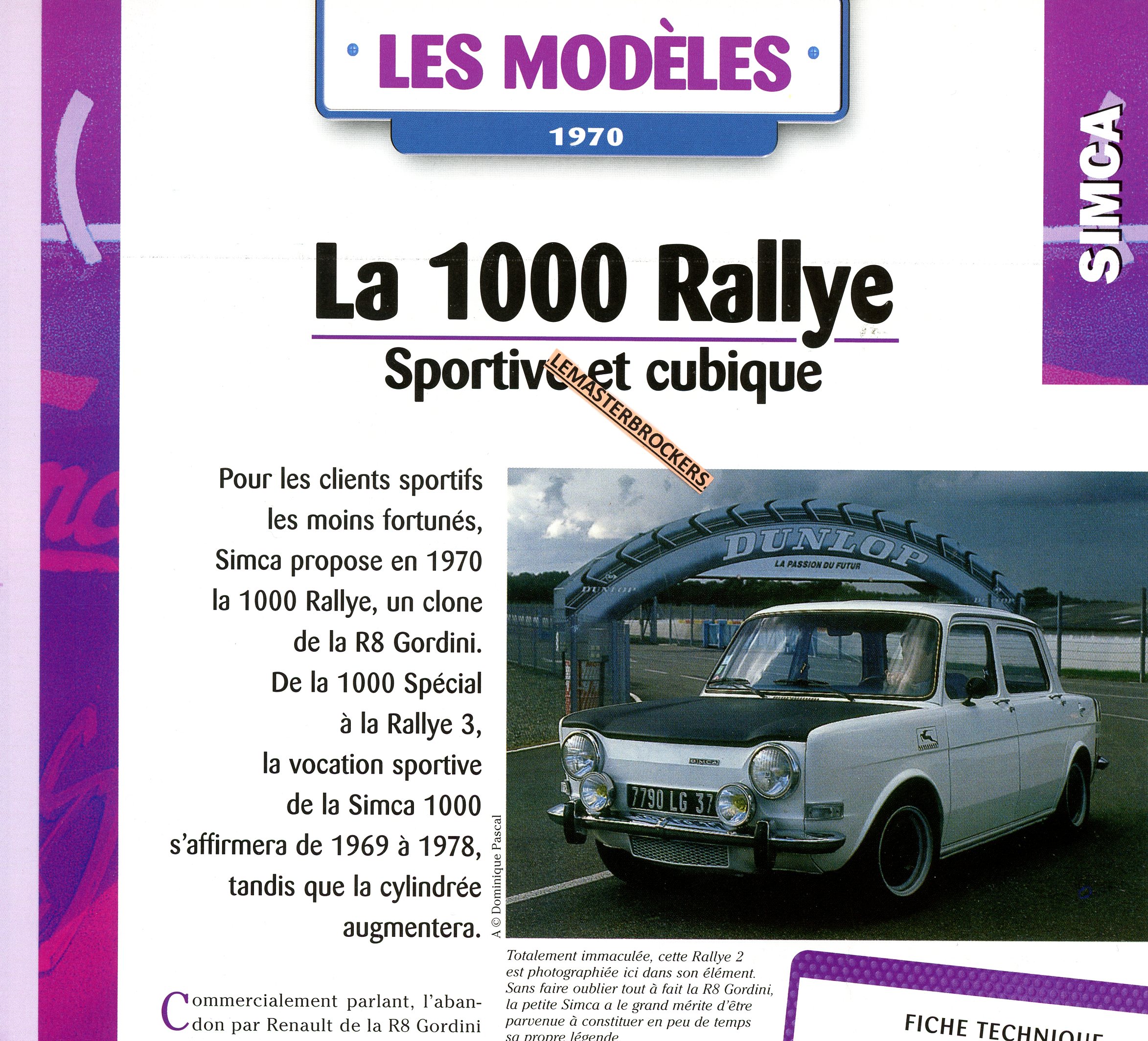 FICHE-AUTO-SIMCA-1000-RALLYE-1970-LEMASTERBROCKERS