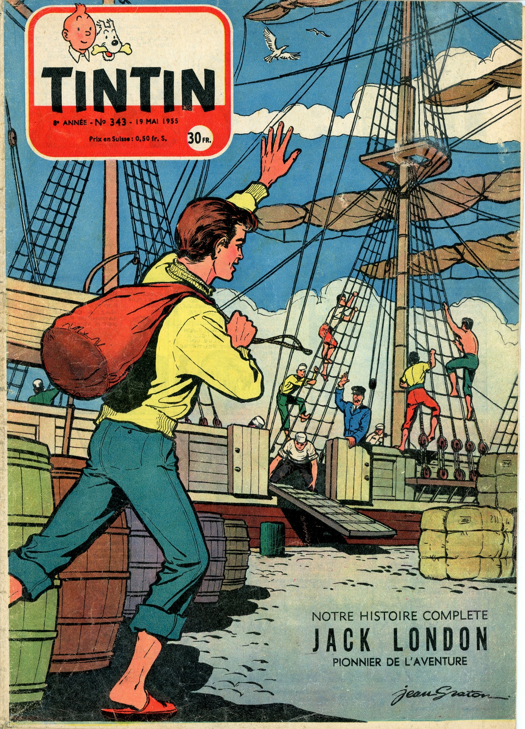 JOURNAL TINTIN N° 343 - MAI 1955 - L'AFFAIRE TOURNESOL PAR HERGE