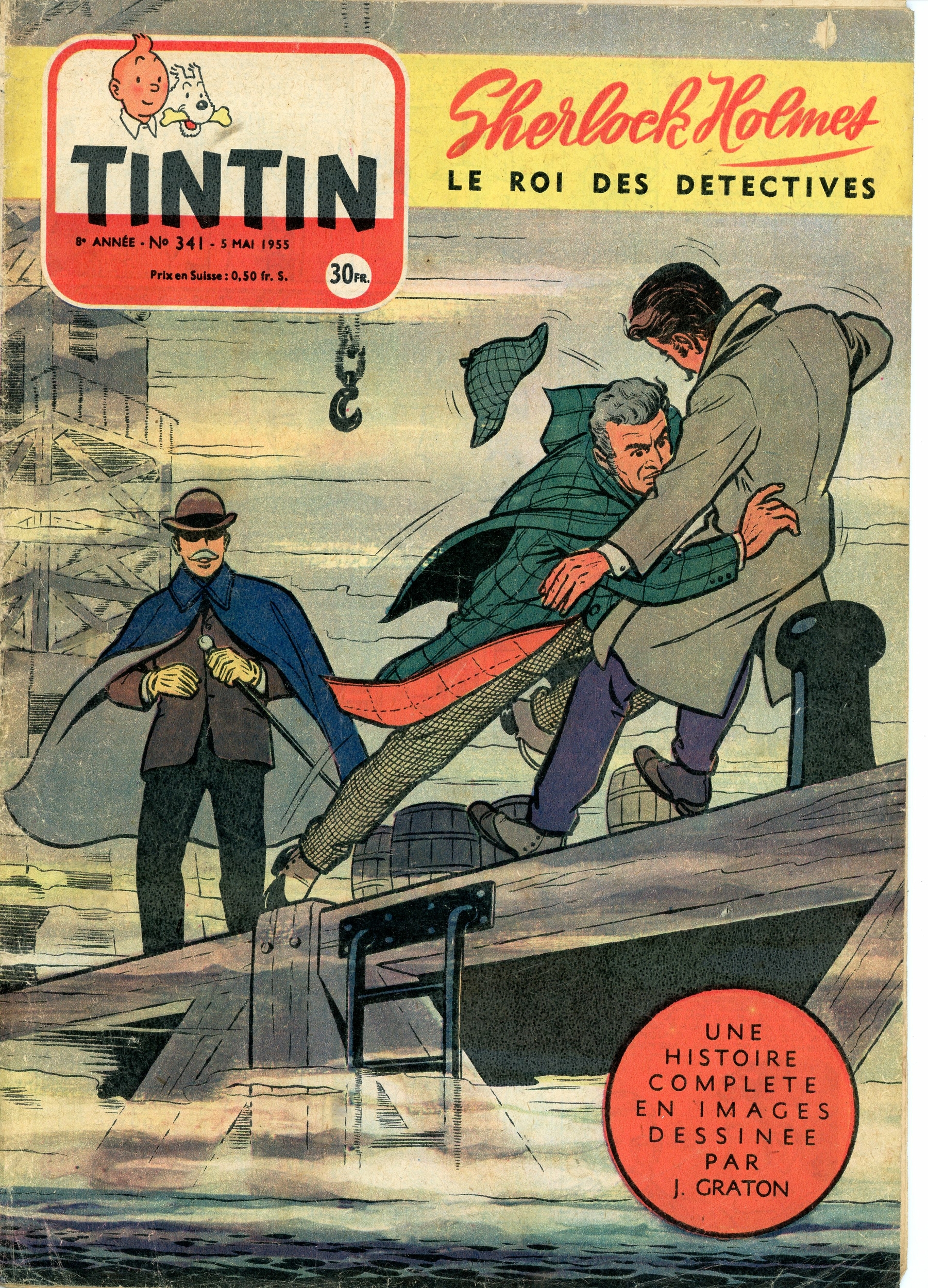 JOURNAL TINTIN N° 341 - 5 MAI 1955 - L'AFFAIRE TOURNESOL PAR HERGE