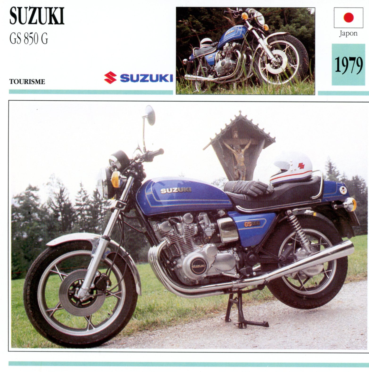 SUZUKI GS850 G - FICHE MOTO SUZUKI GS 1979 CARACTERISTIQUES