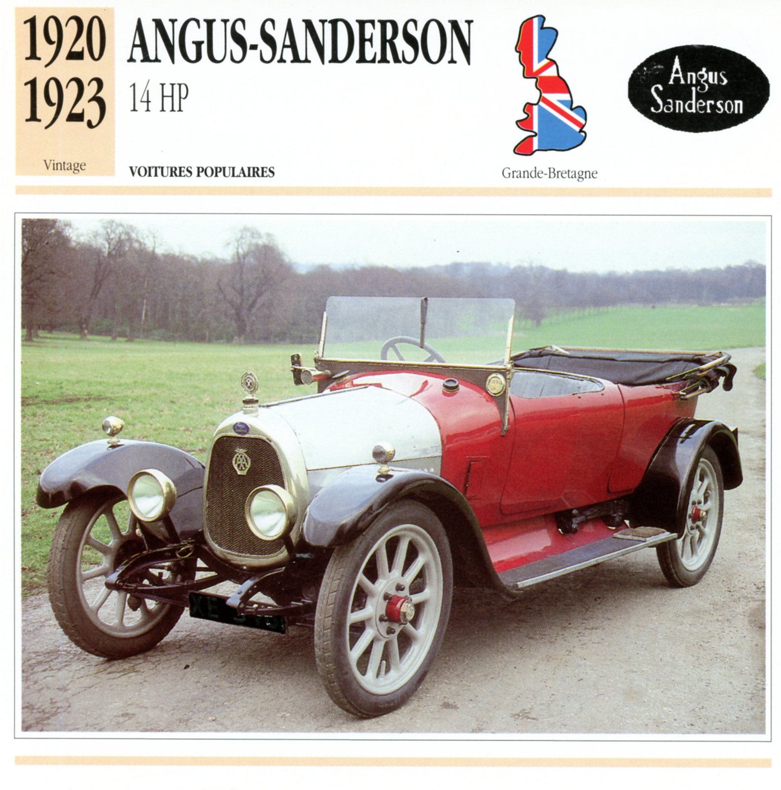 FICHE-AUTO-ANGUS-SANDERSON-14HP-LEMASTERBROCKERS-CARS-CARD