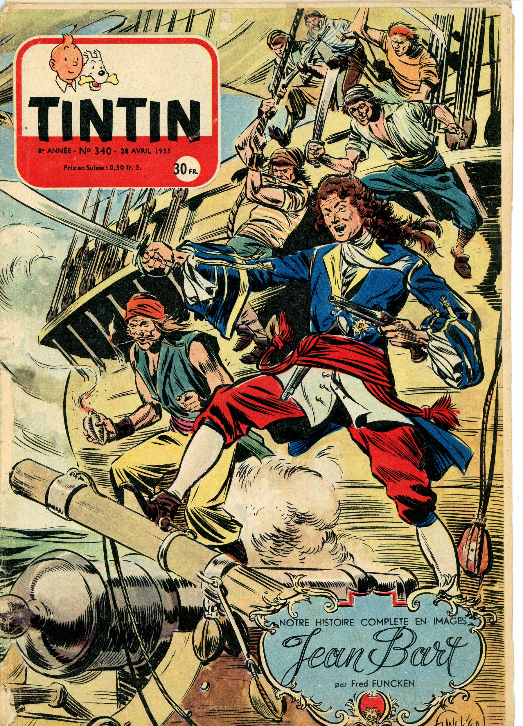 JOURNAL TINTIN N° 340 - 28 AVRIL 1955 - L'AFFAIRE TOURNESOL - ARTICLE ALBERT EINSTEIN
