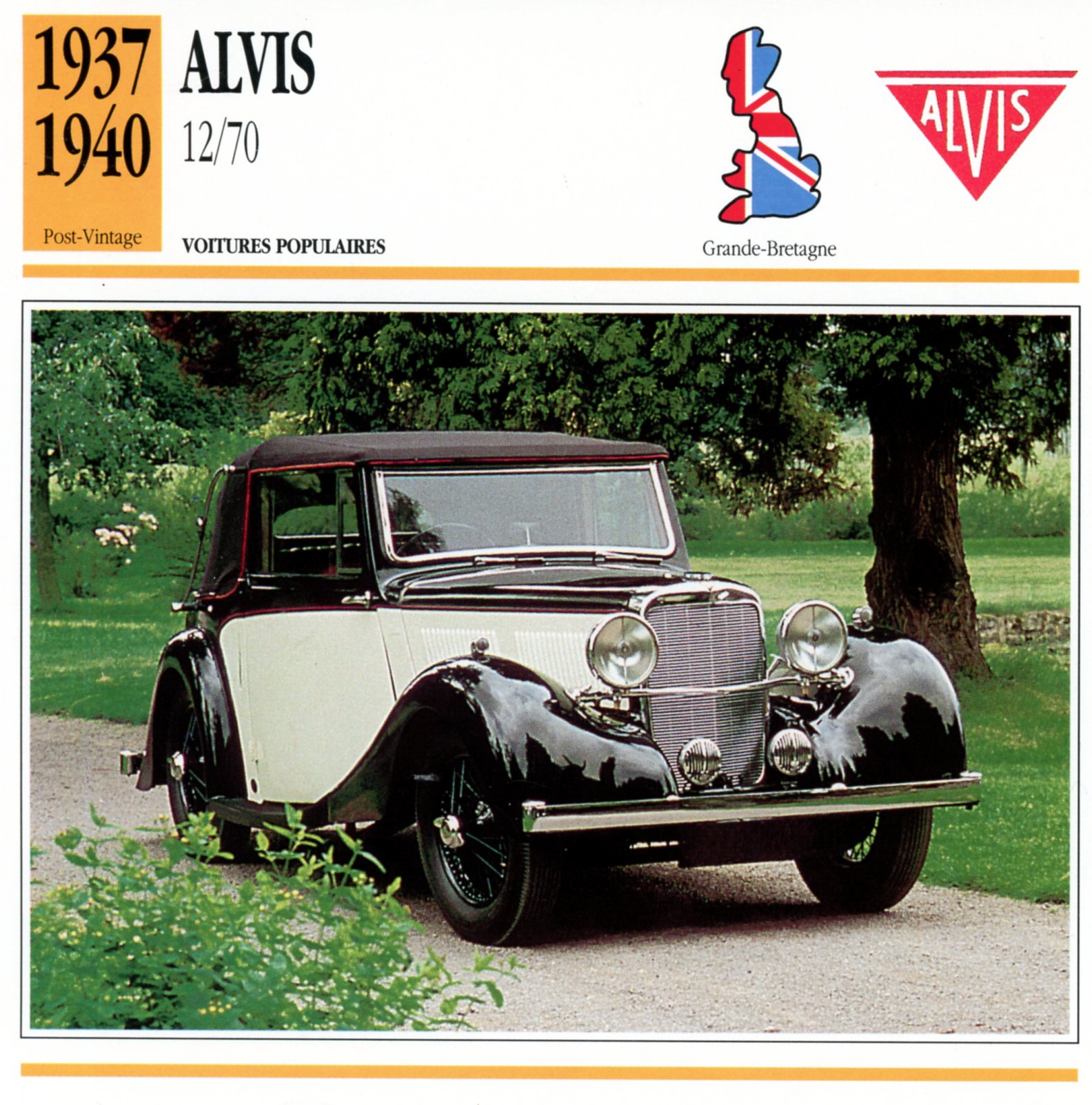 FICHE-AUTO-CARACTÉRISTIQUES-ALVIS-12/70-LEMASTERBROCKERS-CARS-CARD