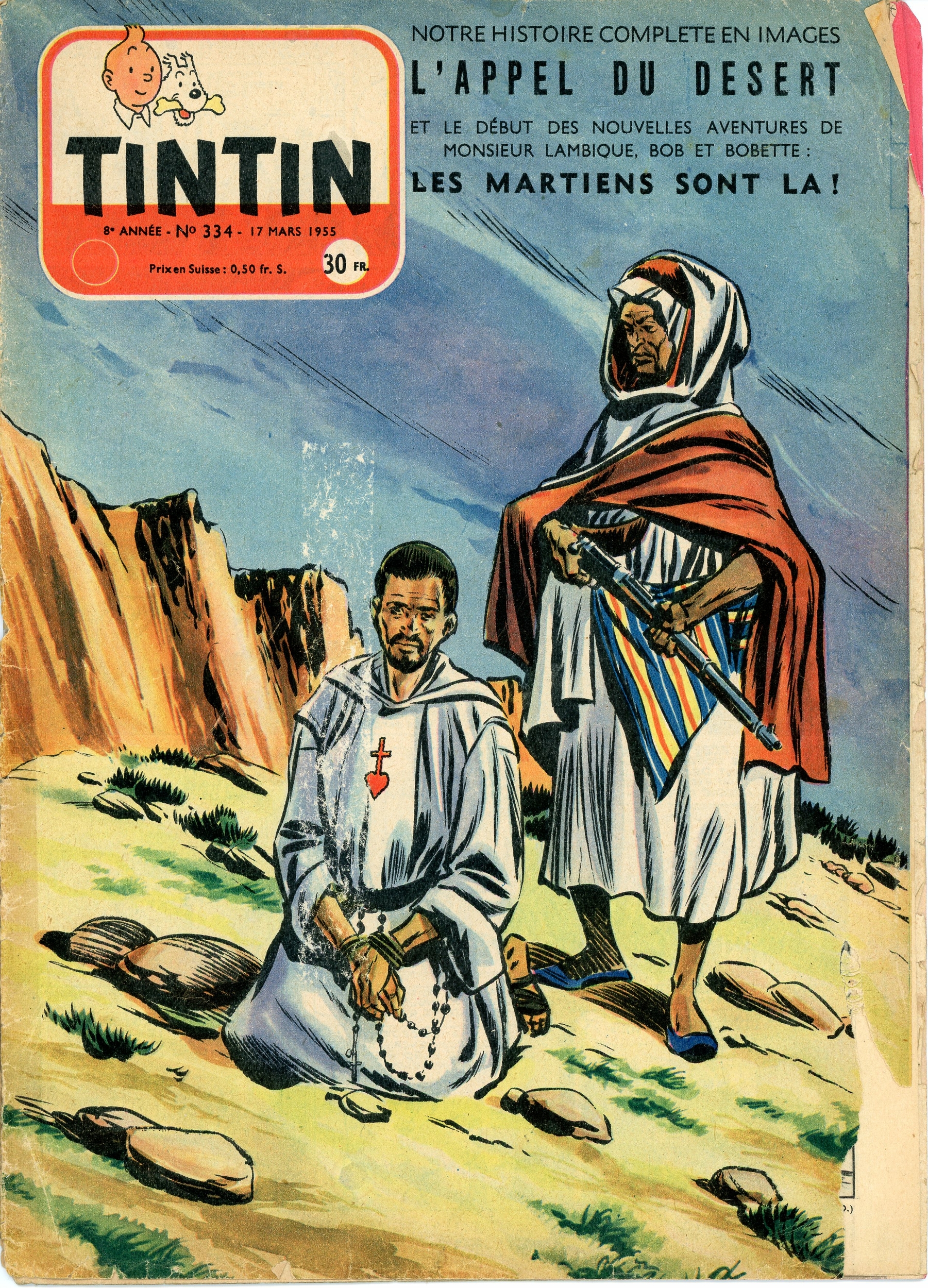 JOURNAL TINTIN N° 334 - 17 MARS 1955 - L\'AFFAIRE TOURNESOL