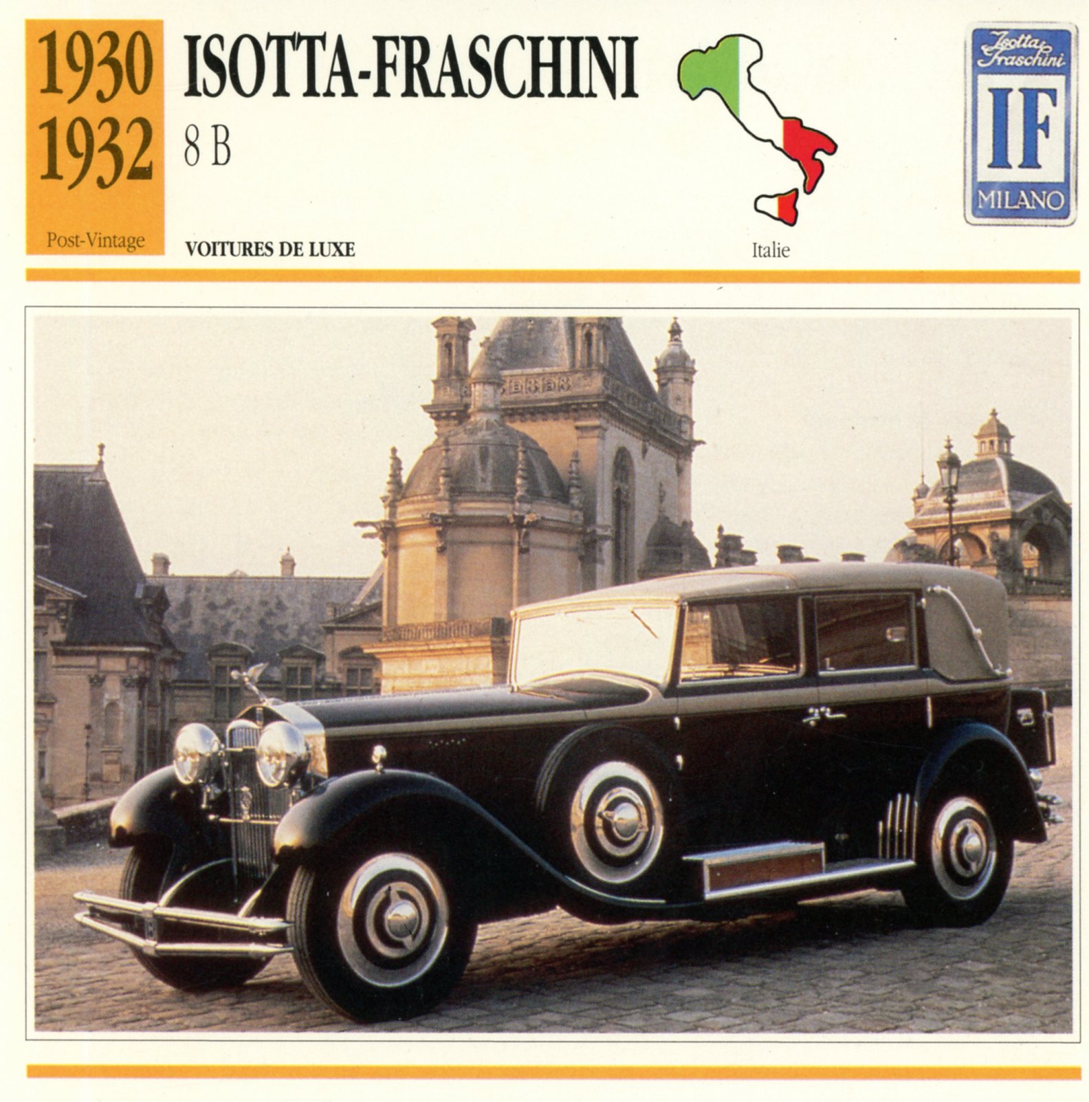 FICHE-AUTO-ISOTTA-FRASCHINI-8B-LEMASTERBROCKERS-CARS-CARD