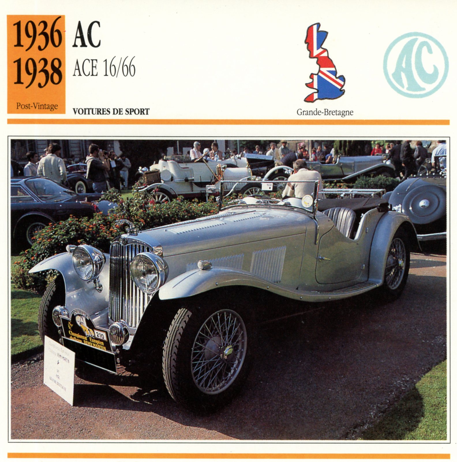 FICHE-AUTO-AC-ACE-16/66-1936-1938-LEMASTERBROCKERS-CARS-CARD