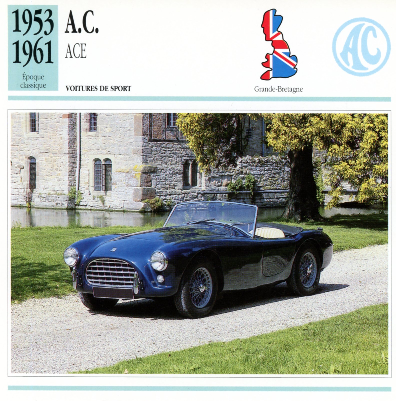 FICHE-AUTO-AC-ACE-1953-1961-LEMASTERBROCKERS-CARS-CARD
