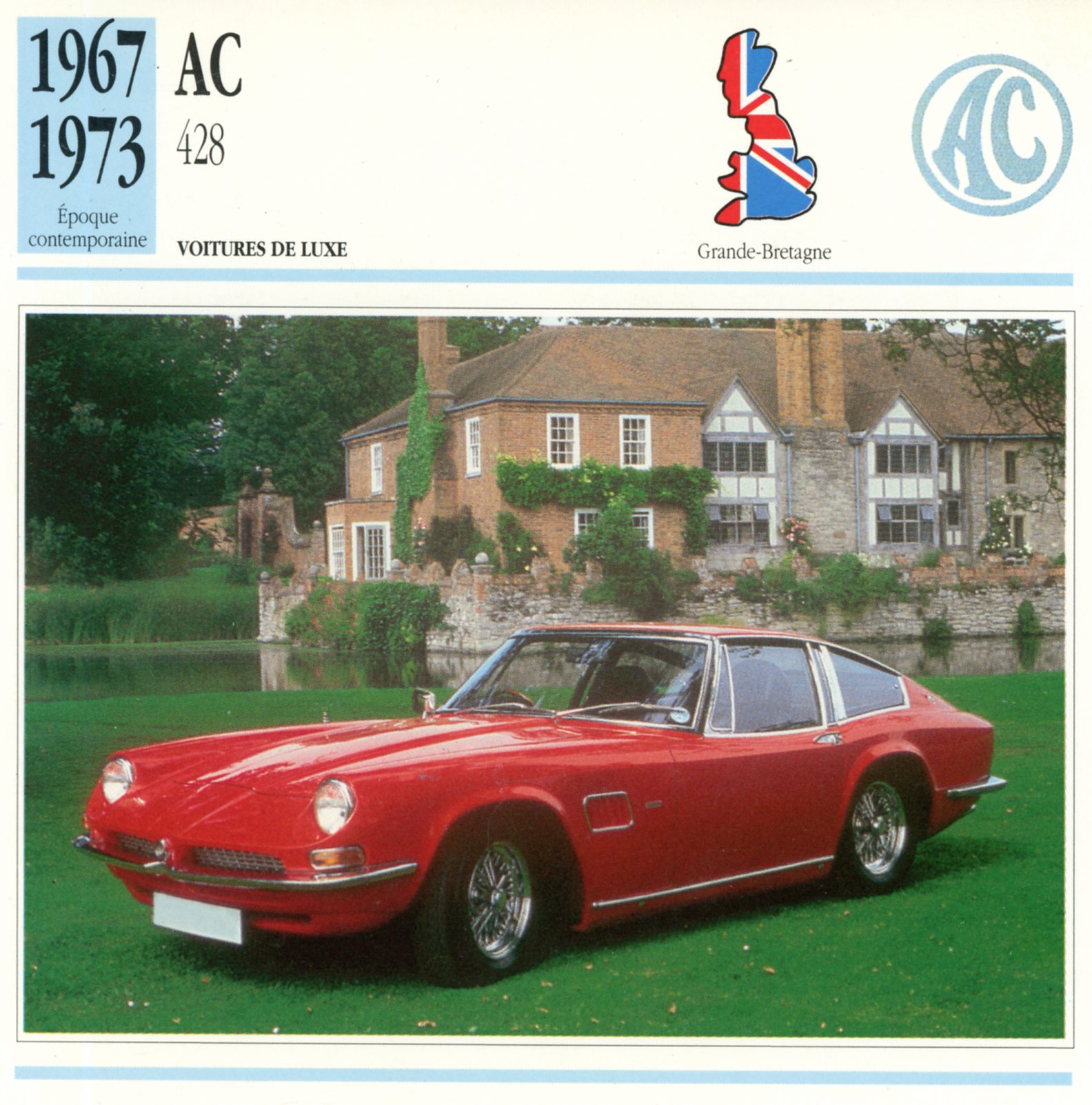 FICHE-AUTO-AC-428-1973-LEMASTERBROCKERS-CARS-CARD