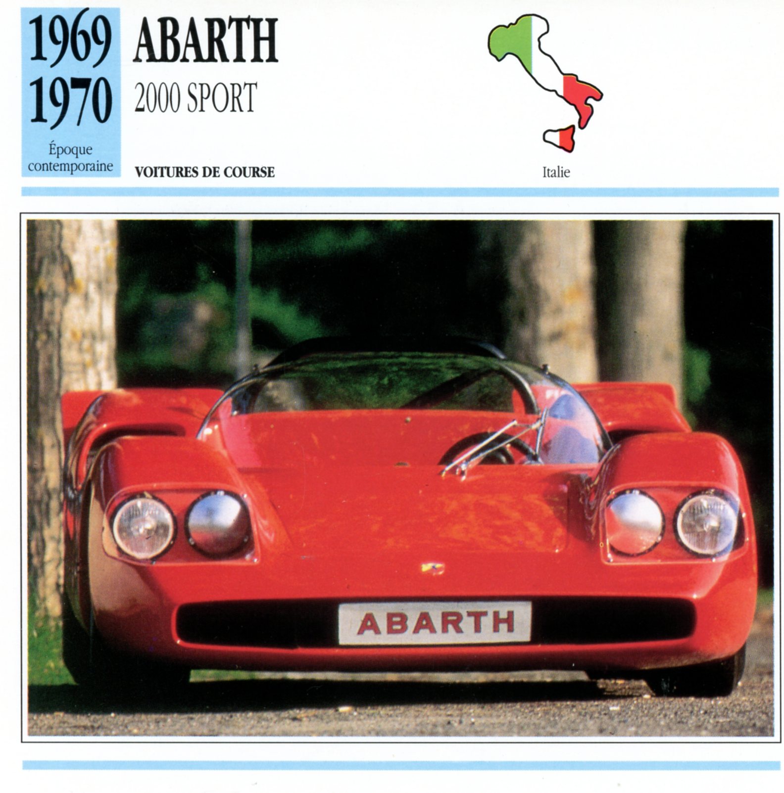 FICHE-AUTO-ABARTH-2000-SPORT-LEMASTERBROCKERS-CARS-CARD-1969-1970