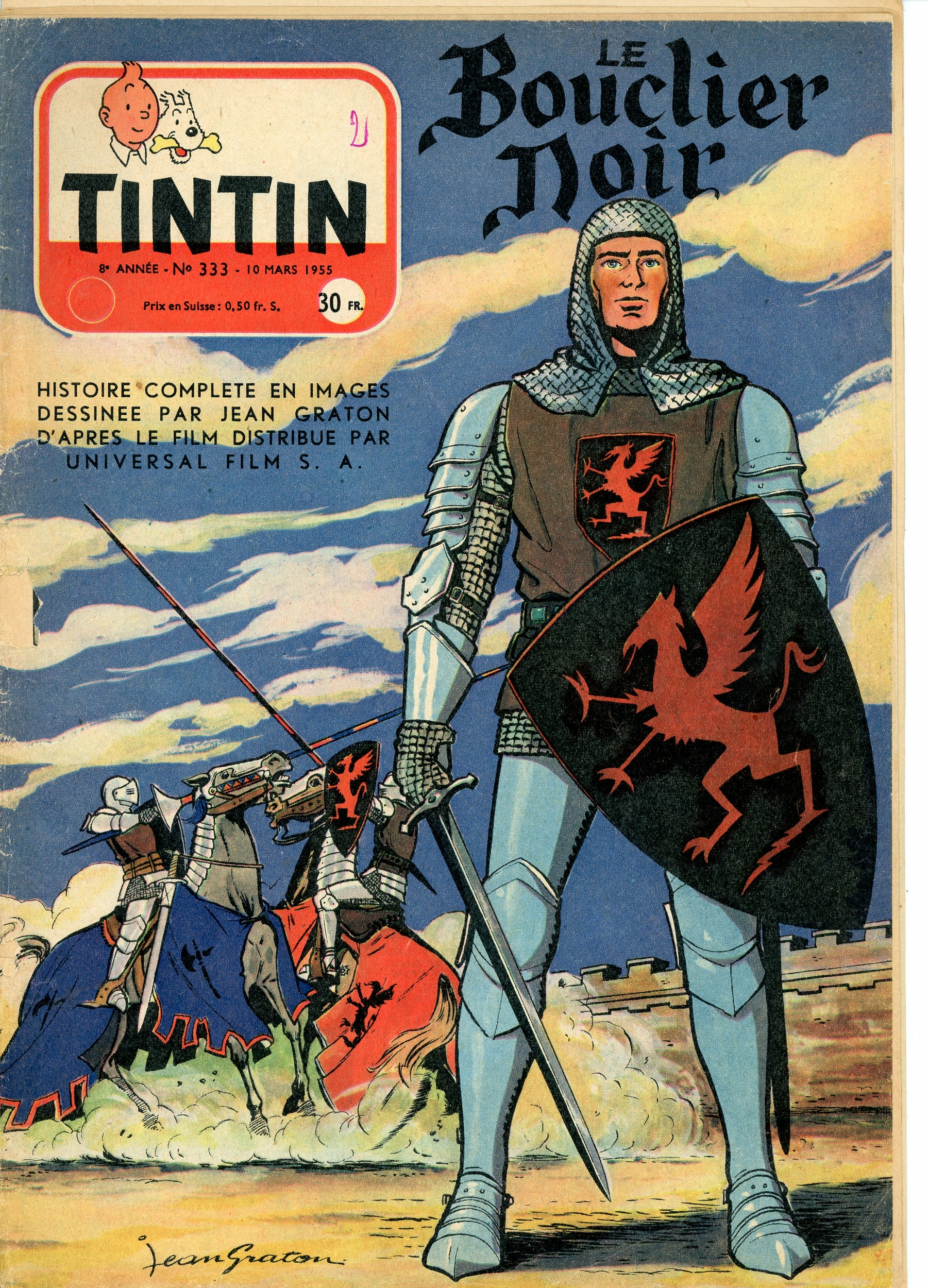 JOURNAL TINTIN N° 333 - 10 MARS 1955 - L'AFFAIRE TOURNESOL-lemasterbrockers