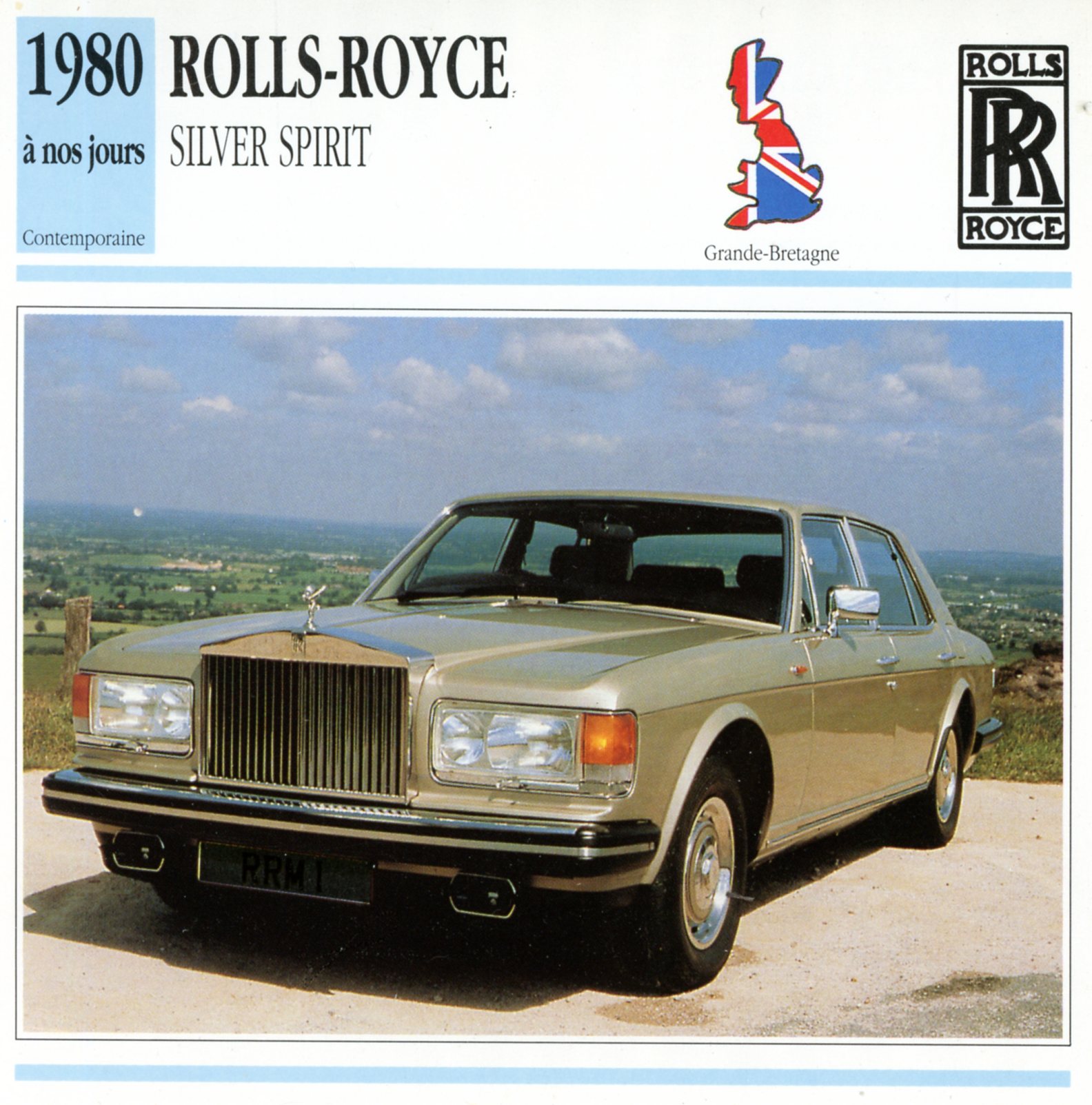 ROLLS-ROYCE SILVER SPIRIT 1980 - FICHE AUTO CARACTÉRISTIQUES