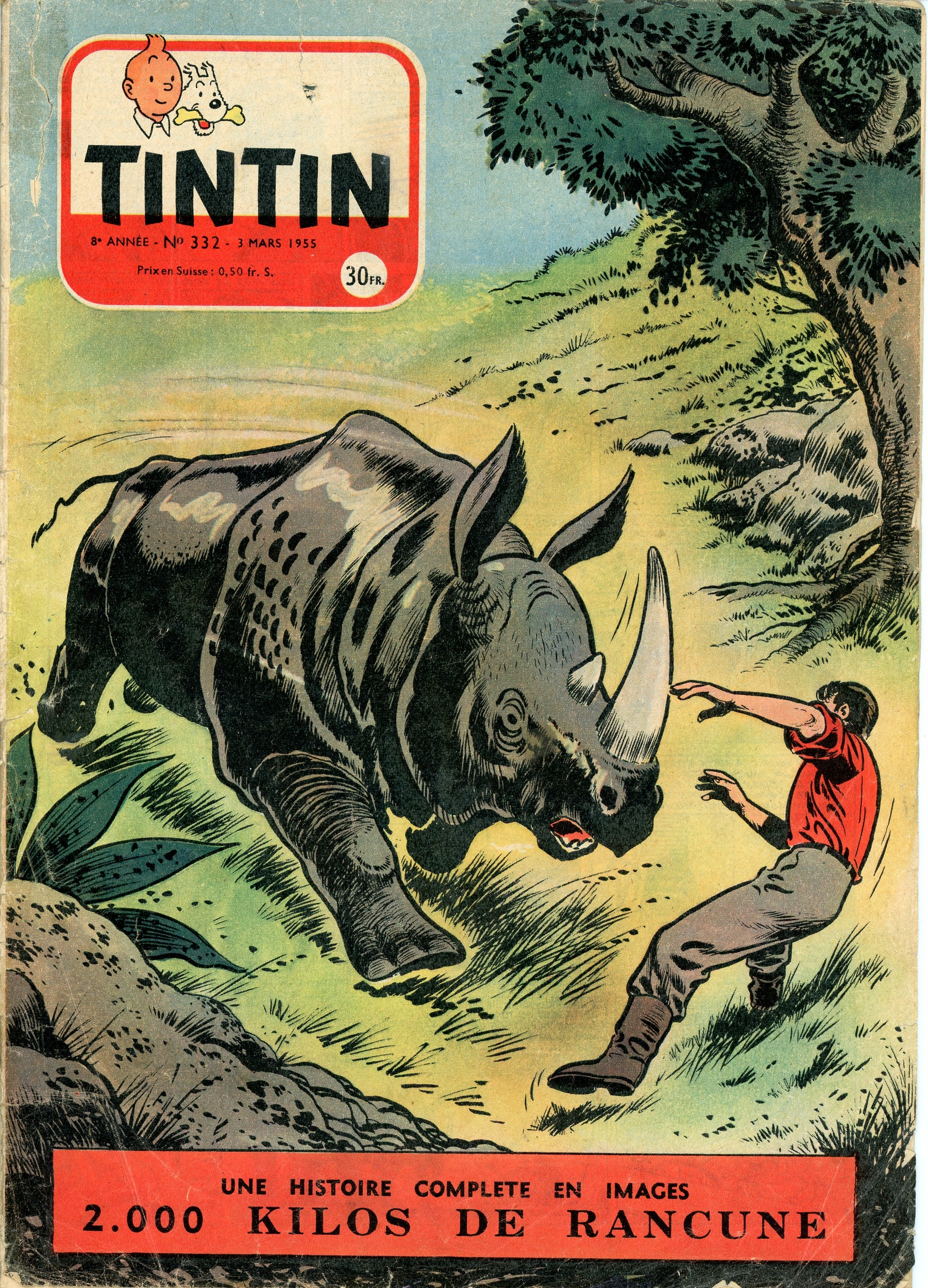 JOURNAL TINTIN N° 332 - 3 MARS 1955 - L'AFFAIRE TOURNESOL