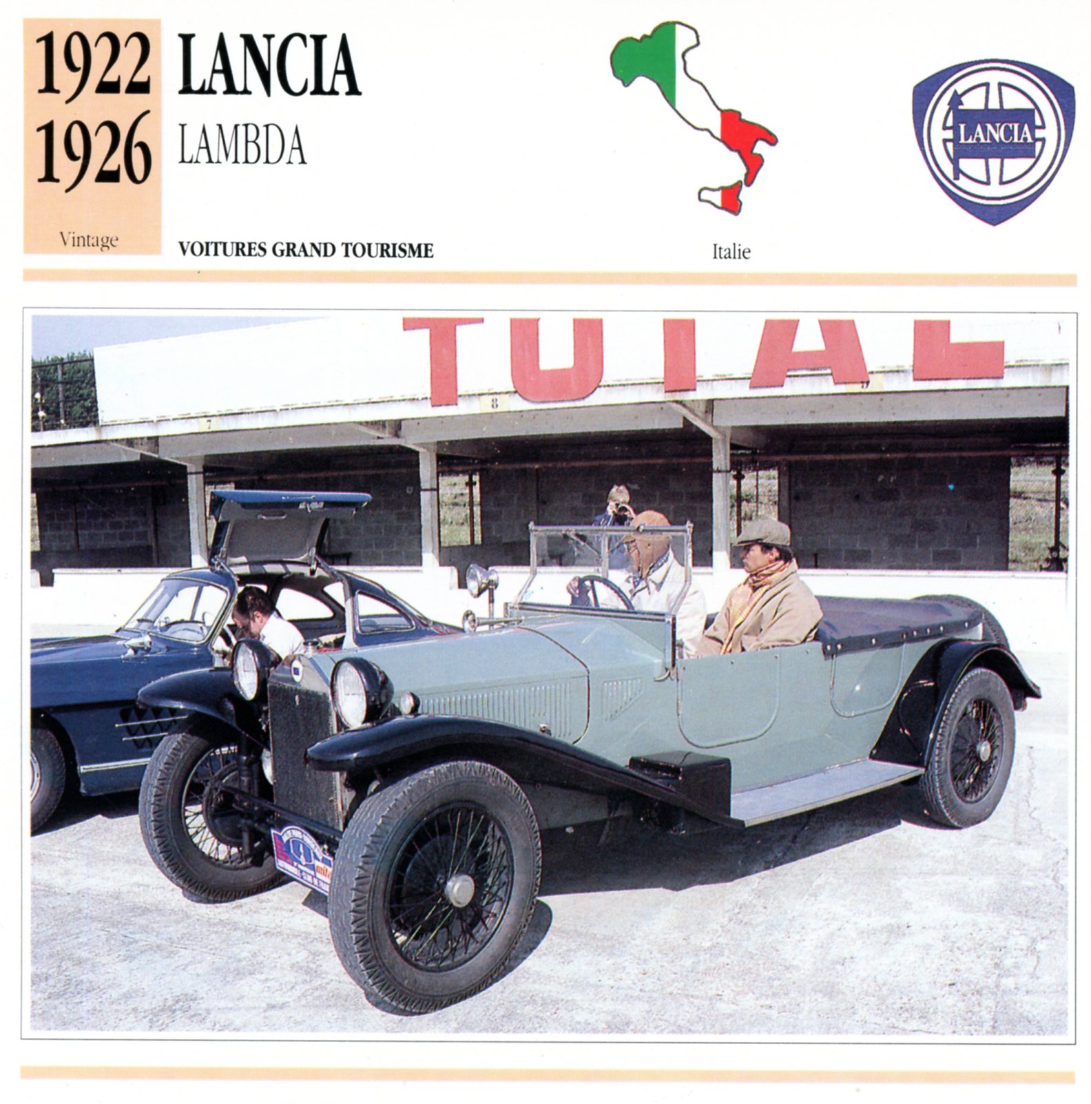 LANCIA LAMBDA 1922 1926 - FICHE AUTO CARACTÉRISTIQUES