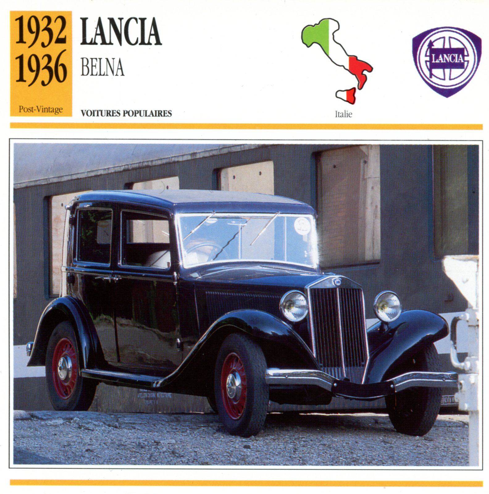 FICHE-AUTO-CARACTÉRISTIQUES-LANCIA-BELNA-1936-LEMASTERBROCKERS-CARS-CARD
