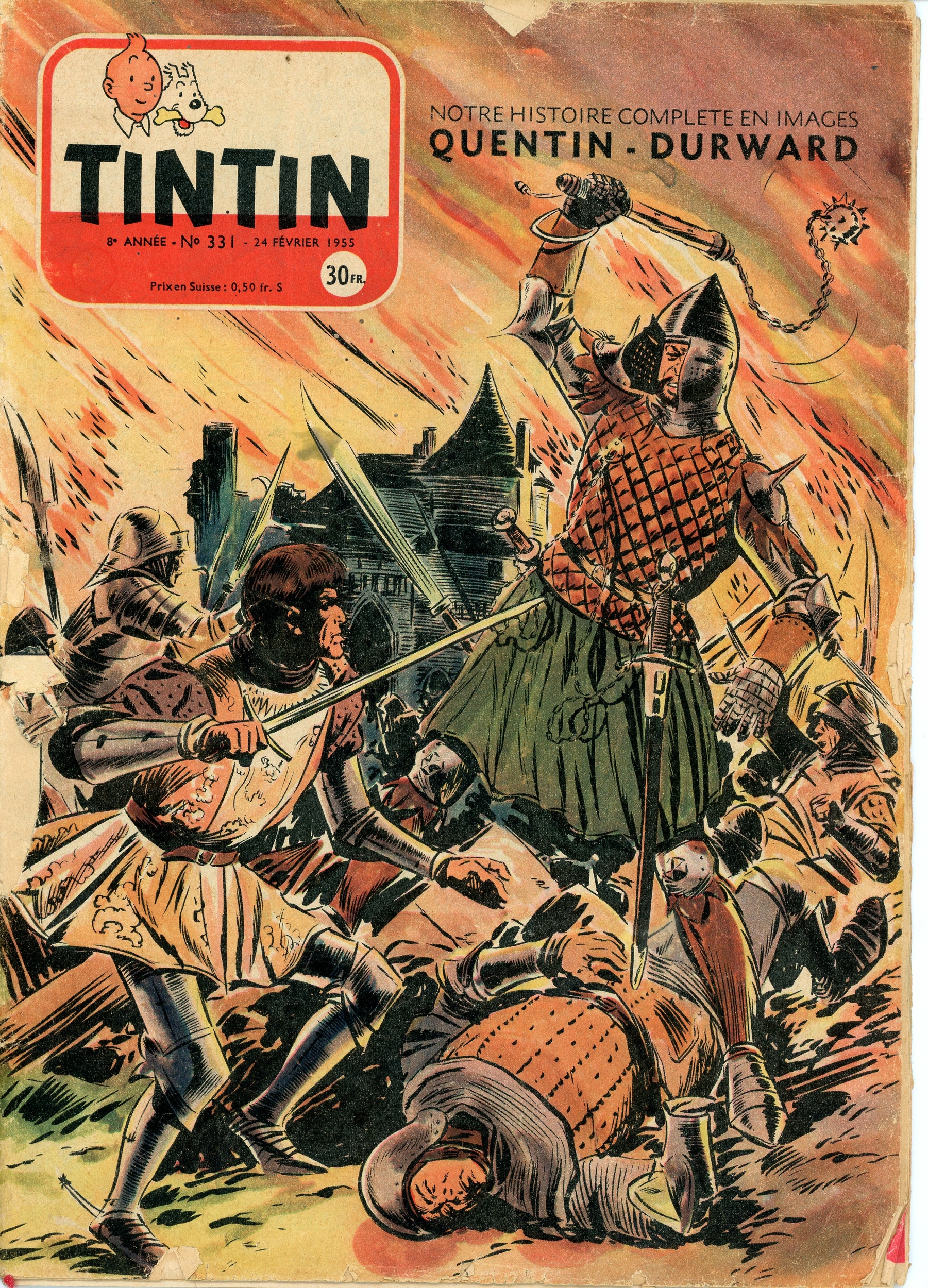 JOURNAL TINTIN N° 331 - 1955 - L'AFFAIRE TOURNESOL