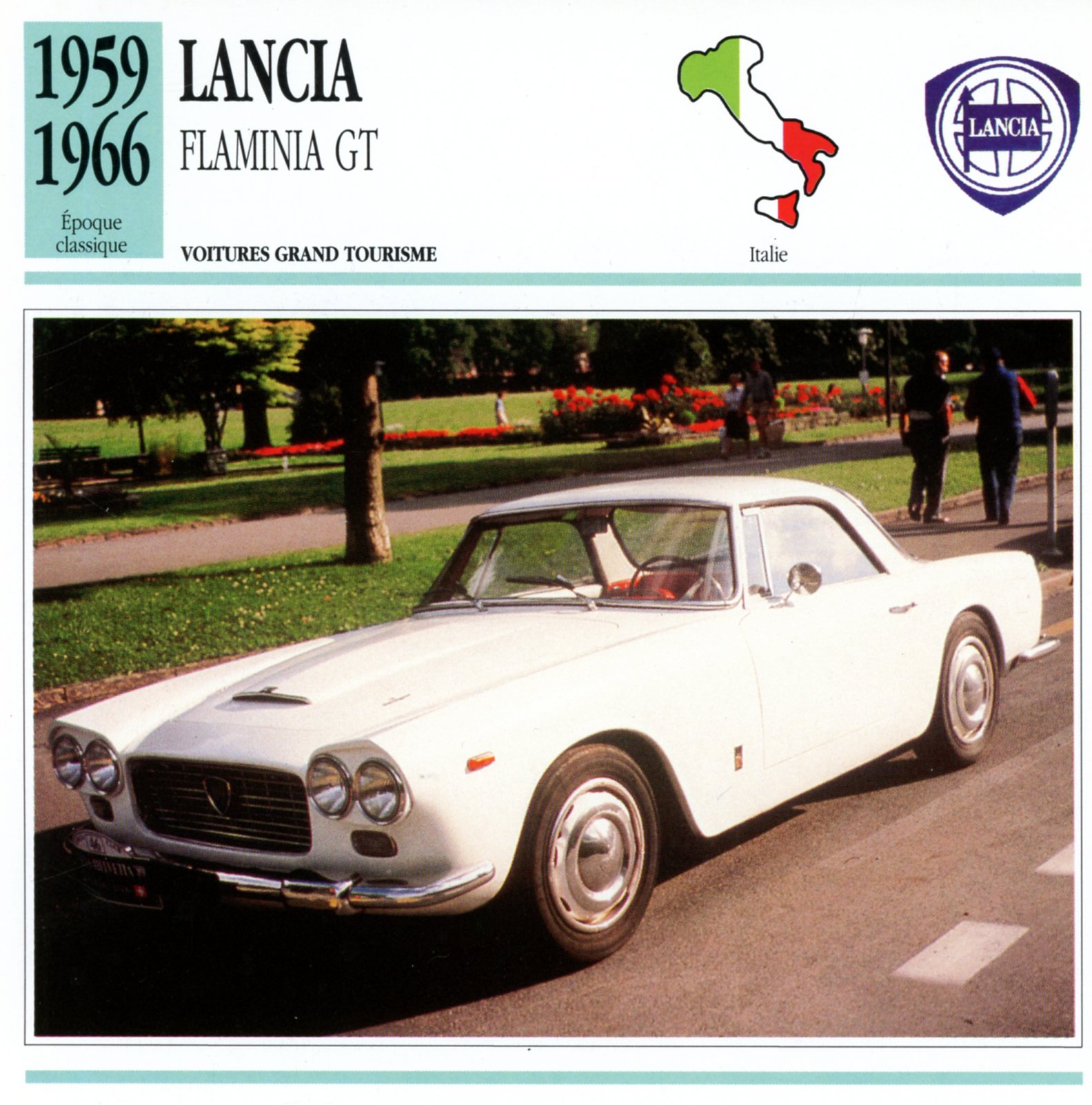 FICHE-AUTO-CARACTÉRISTIQUES-LANCIA-FLAMINIA-GT-1959-1966-LEMASTERBROCKERS-CARS-CARD