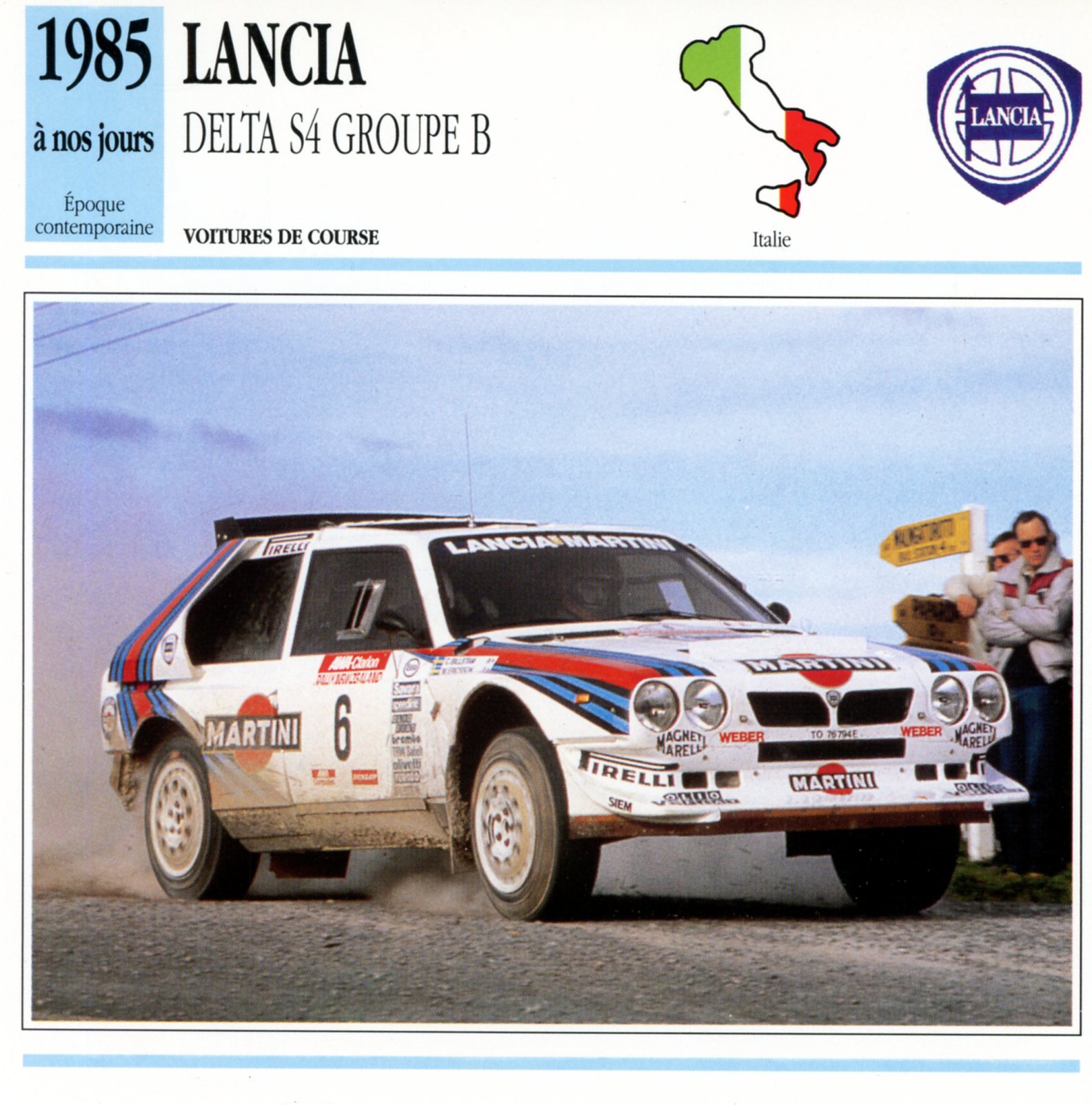 LANCIA DELTA S4 GROUPE B 1985 - FICHE AUTO CARACTÉRISTIQUES