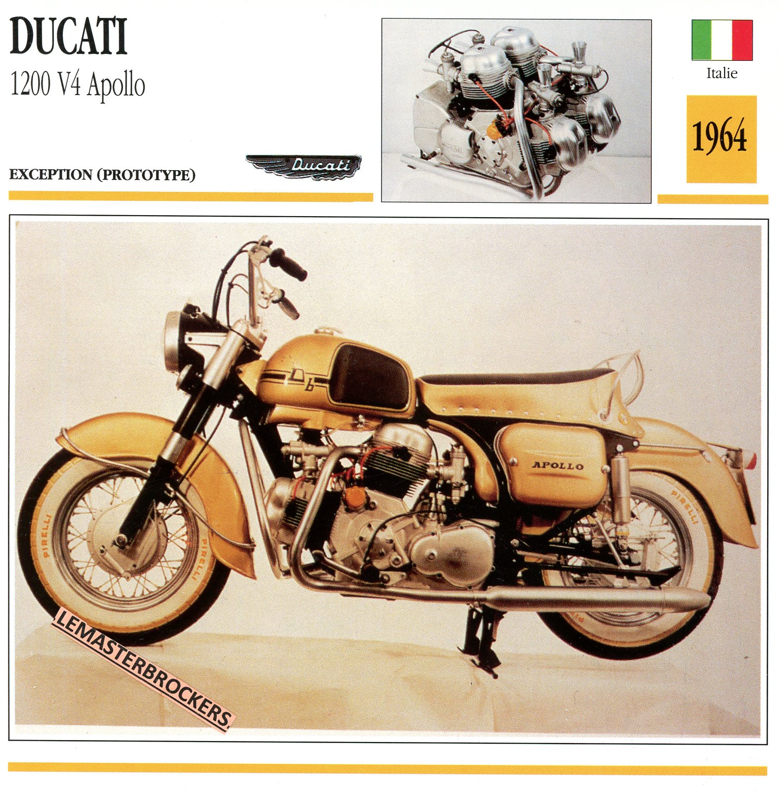 FICHE-MOTO-DUCATI-1200-V4-APOLLO-1964-LEMASTERBROCKERS-CARS-CARD