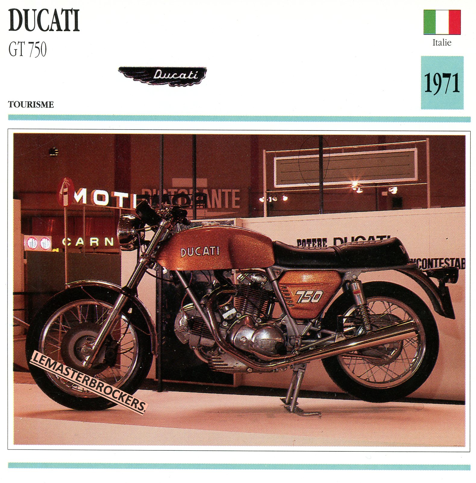 FICHE-MOTO-DUCATI-GT750-1961-LEMASTERBROCKERS-CARS-CARD