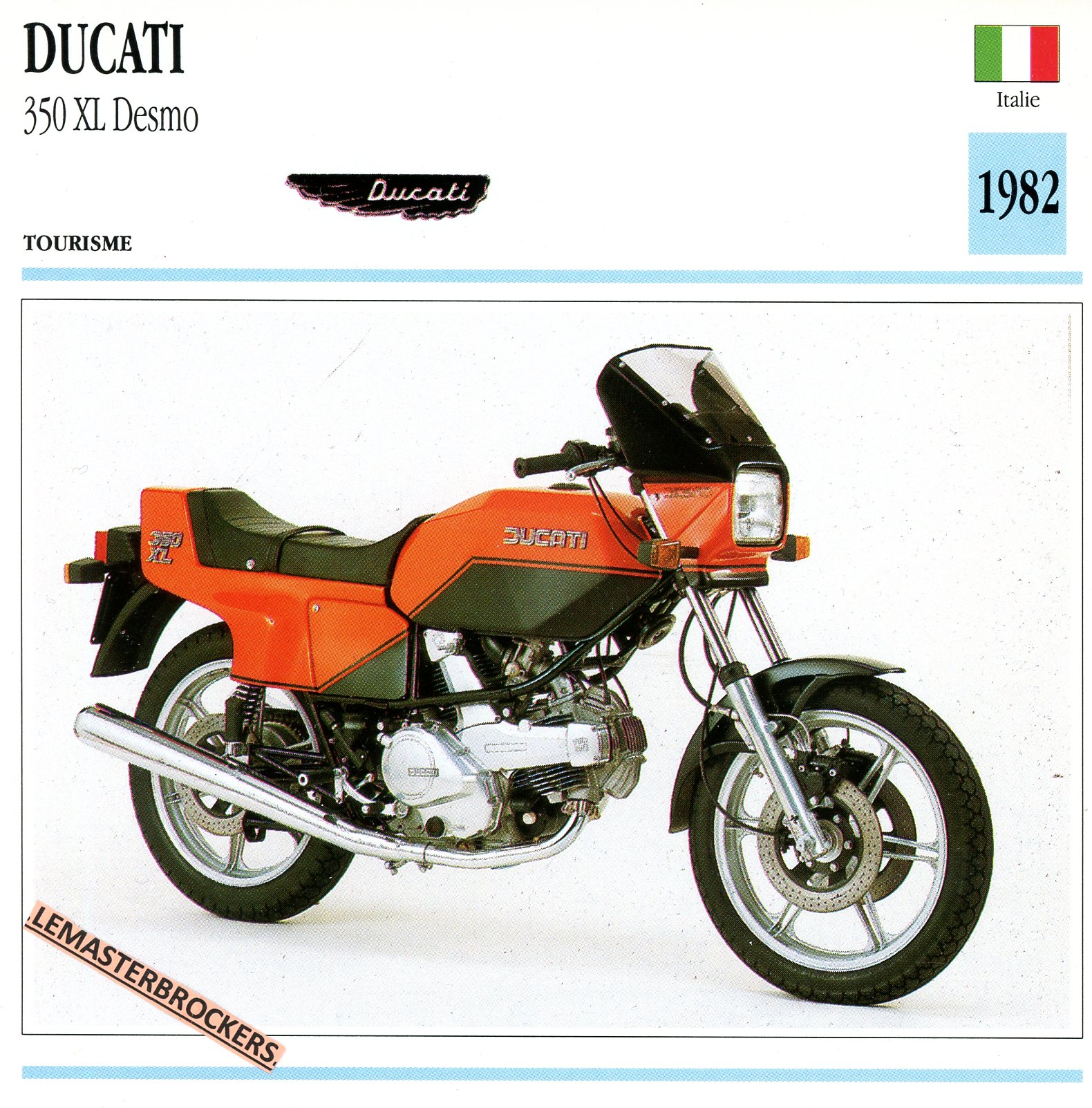FICHE-MOTO-DUCATI-350-XL-DESMO-1982-LEMASTERBROCKERS-CARS-CARD